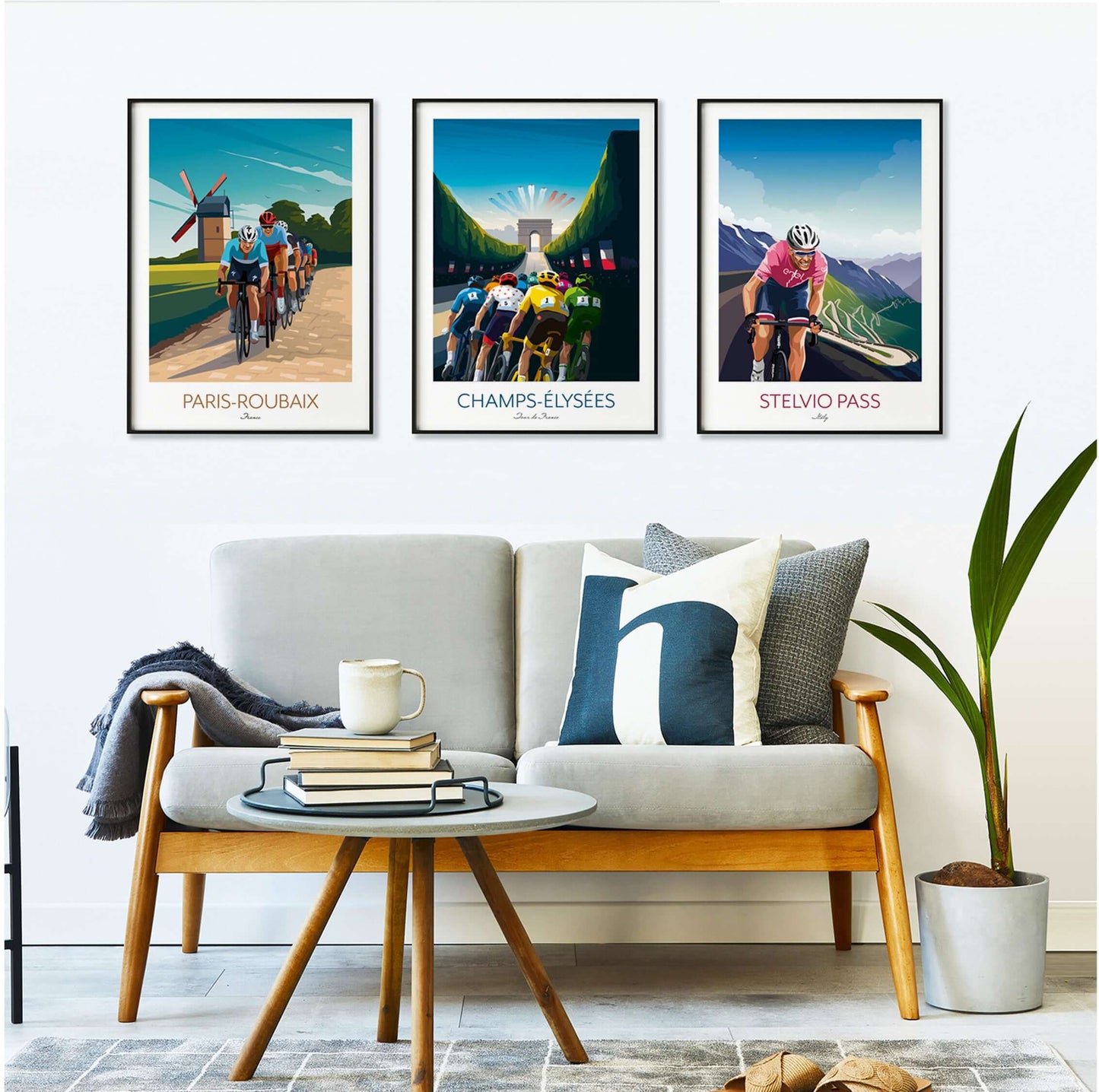 Cycling Prints - Save Now - Any 3 for 2 - Tour De France, Giro d'Italia, Vuelta a España, Paris Roubaix, Stelvio Pass, Champs-Élysées.
