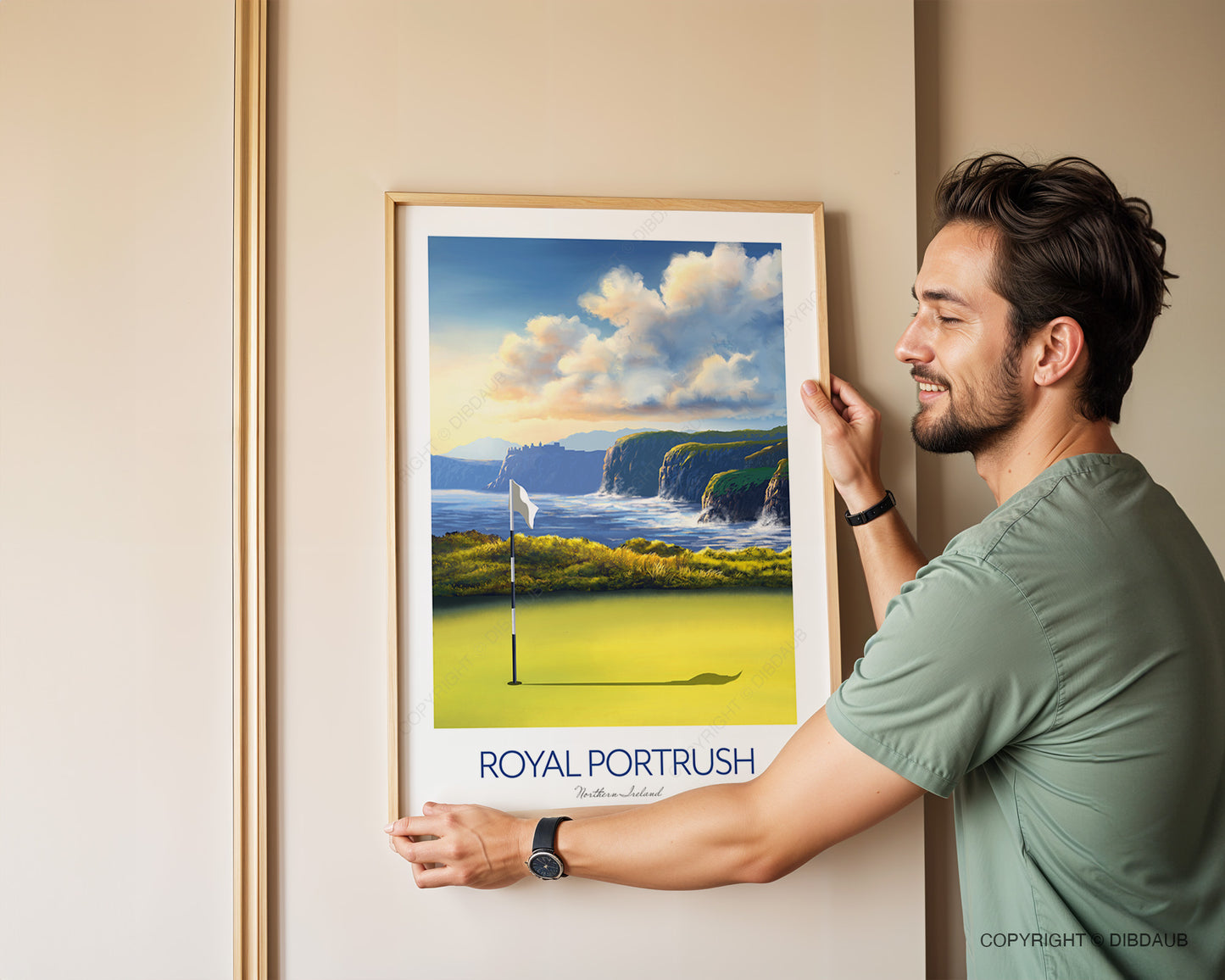 Royal Portrush Golf Course Print - 153rd Golf Open Tournament Poster, Northern Ireland