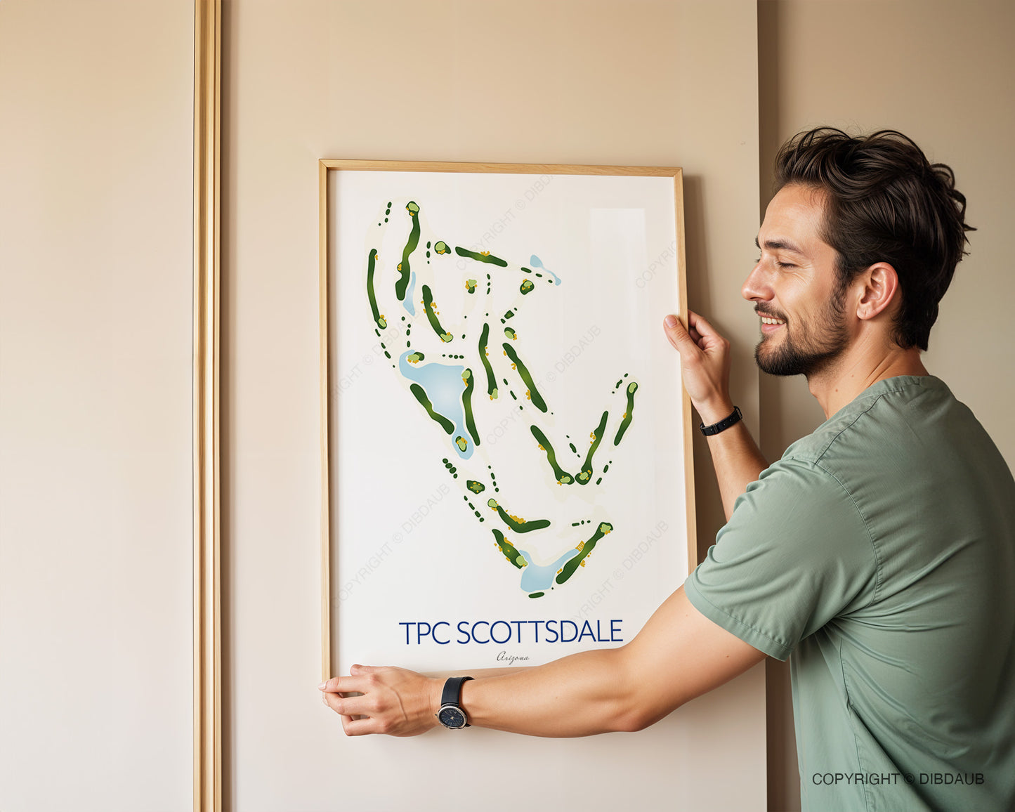 TPC Scottsdale Golf Course Map Print