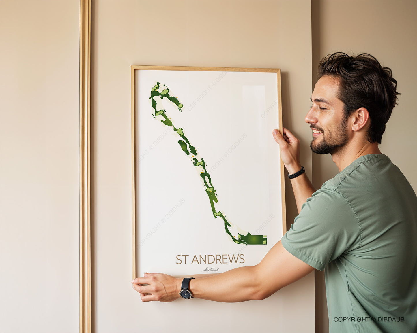 St Andrews Old Course Golf Map