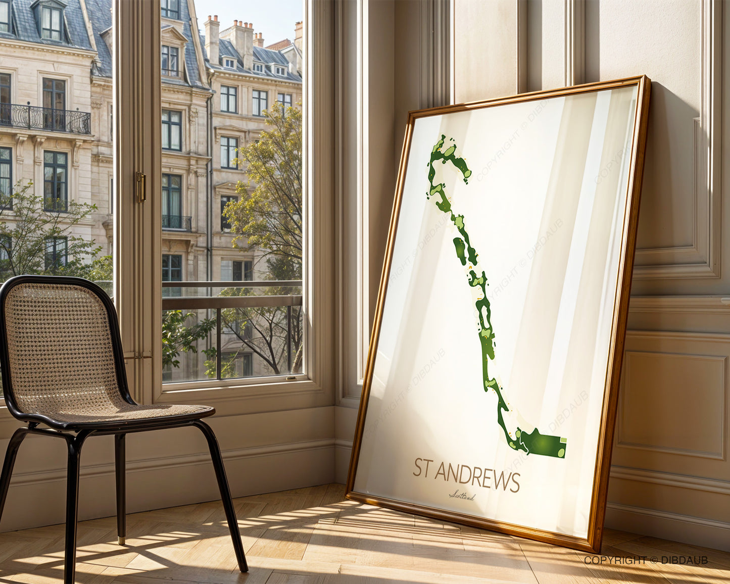 St Andrews Old Course Golf Map