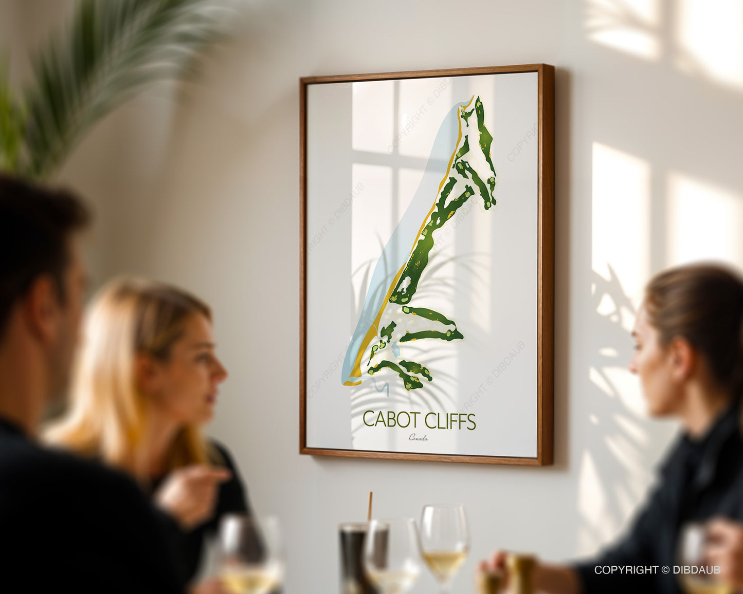 Cabot Cliffs Golf Course Map Print - Inverness, Canada