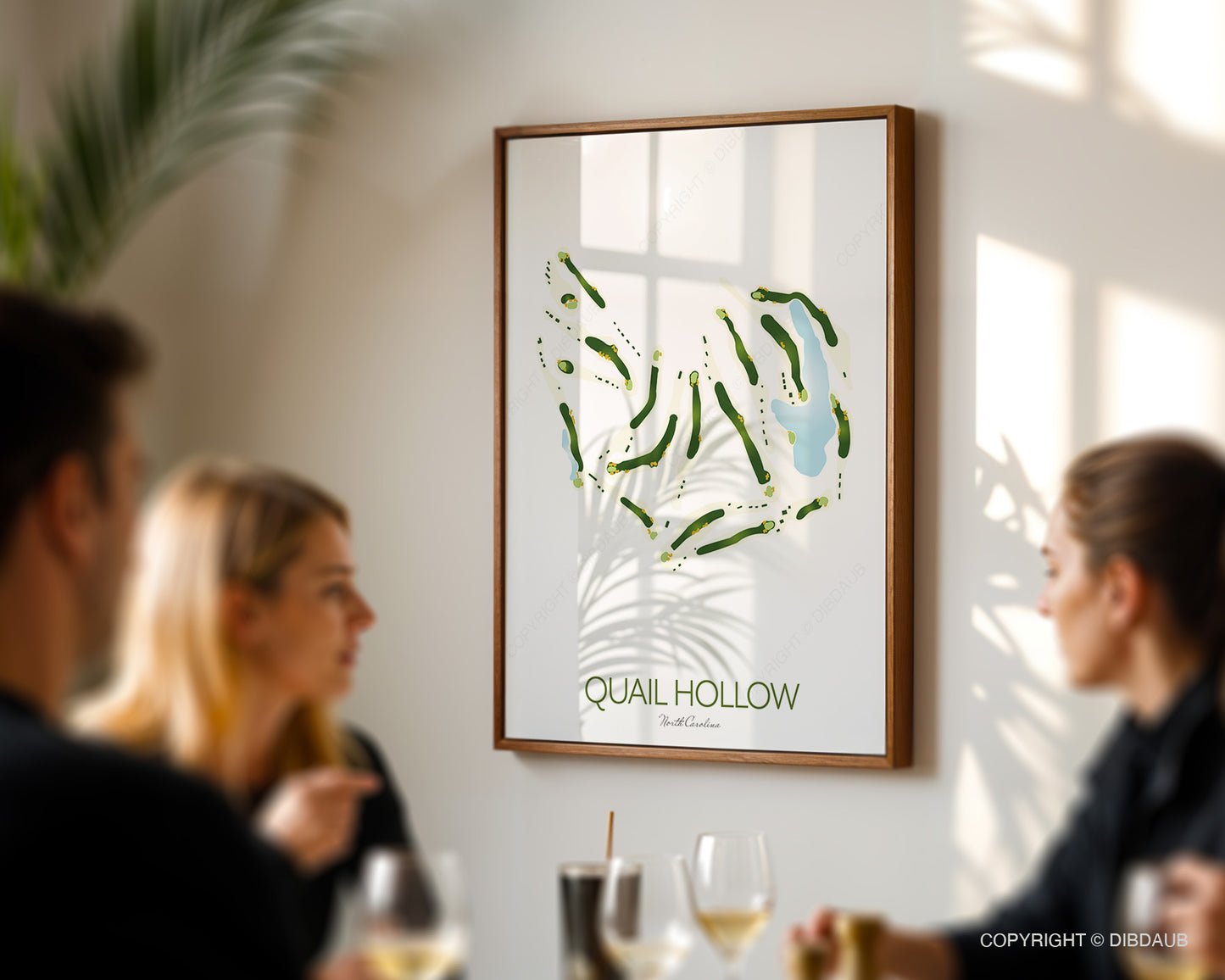 Quail Hollow Golf Course Map Print