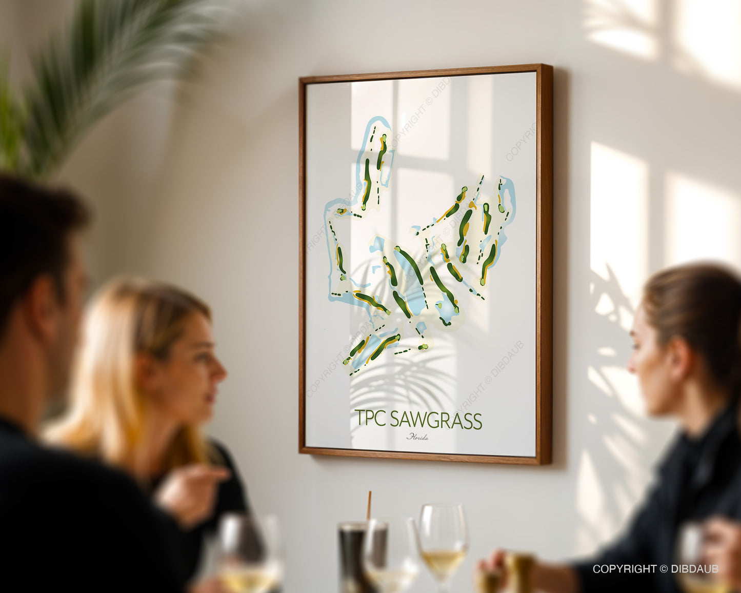 Sawgrass Golf Course Map Print