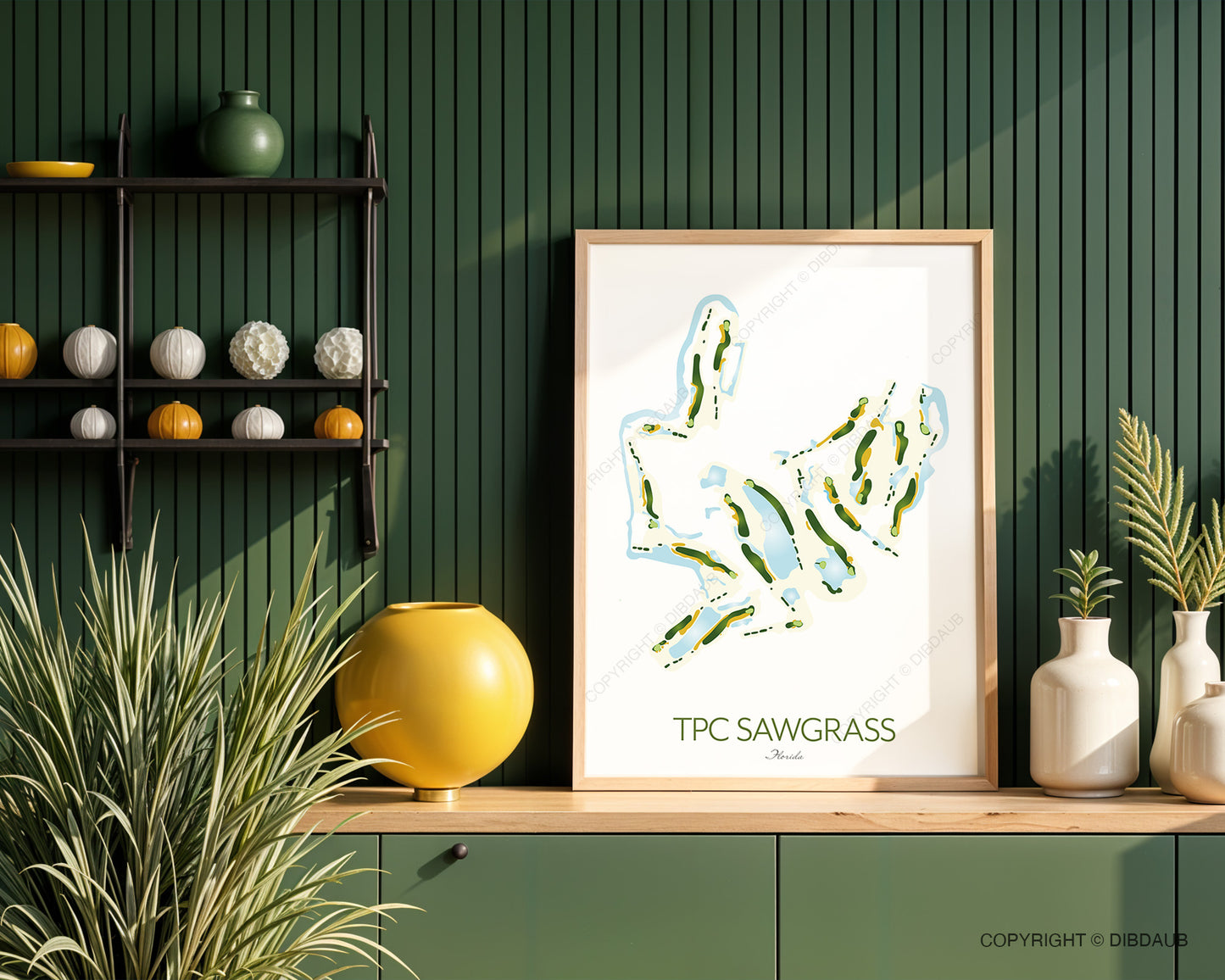 Sawgrass Golf Course Map Print