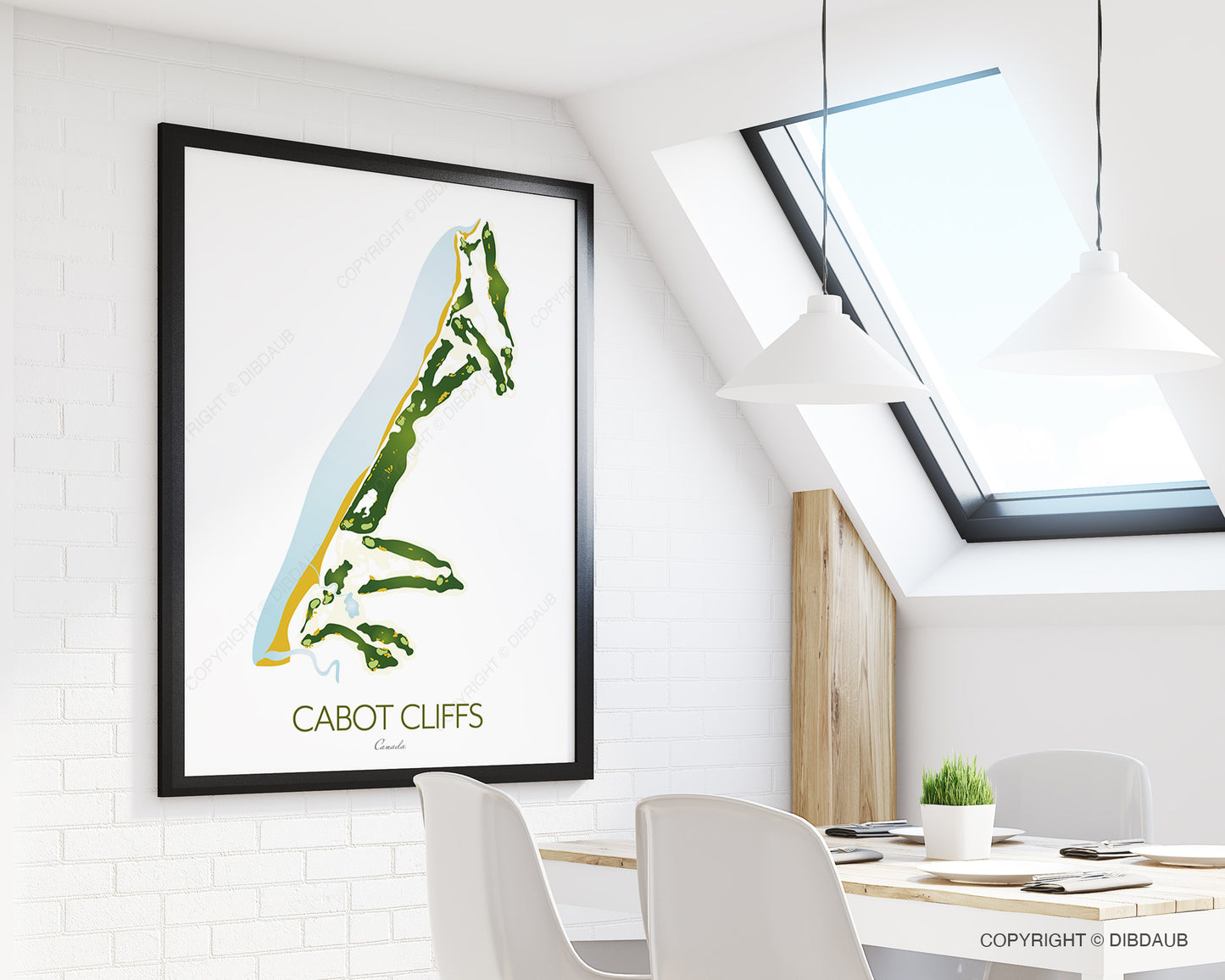 Cabot Cliffs Golf Course Map Print - Inverness, Canada