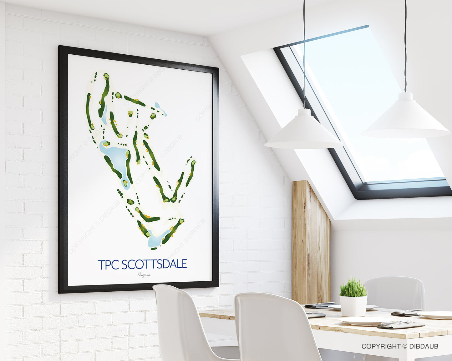 TPC Scottsdale Golf Course Map Print