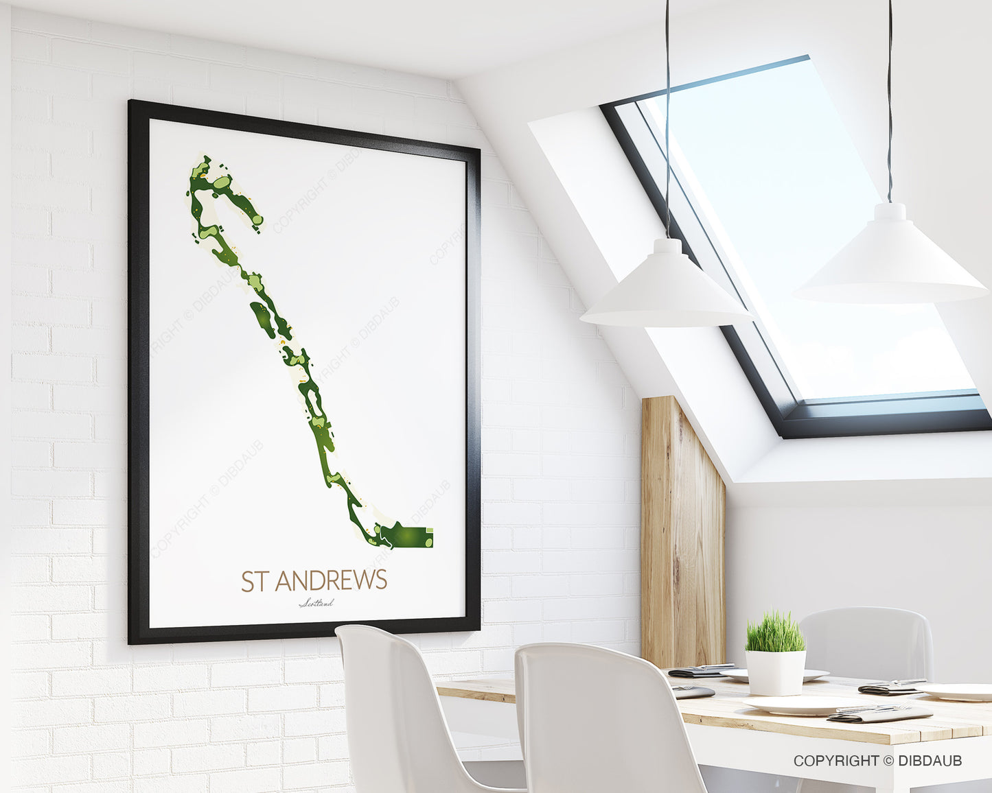 St Andrews Old Course Golf Map