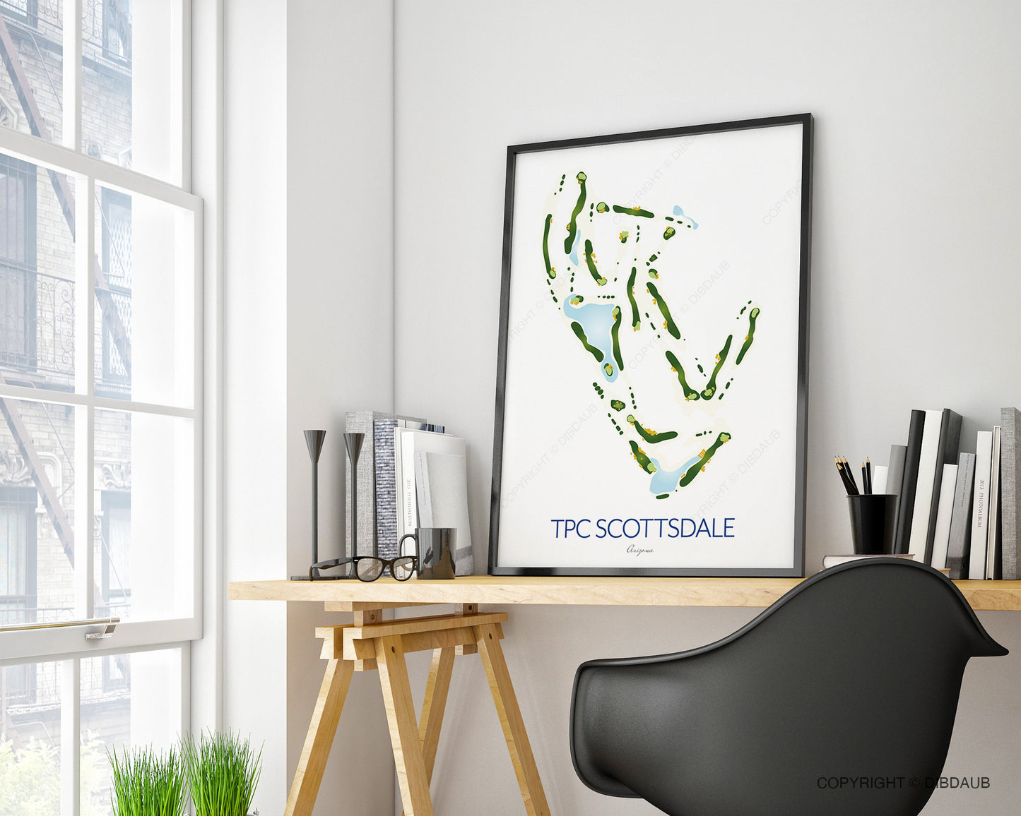 TPC Scottsdale Golf Course Map Print