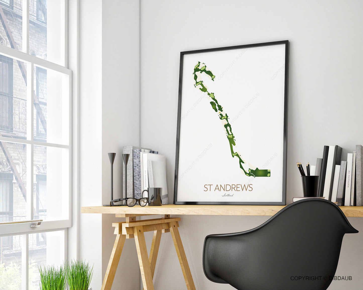 St Andrews Old Course Golf Map