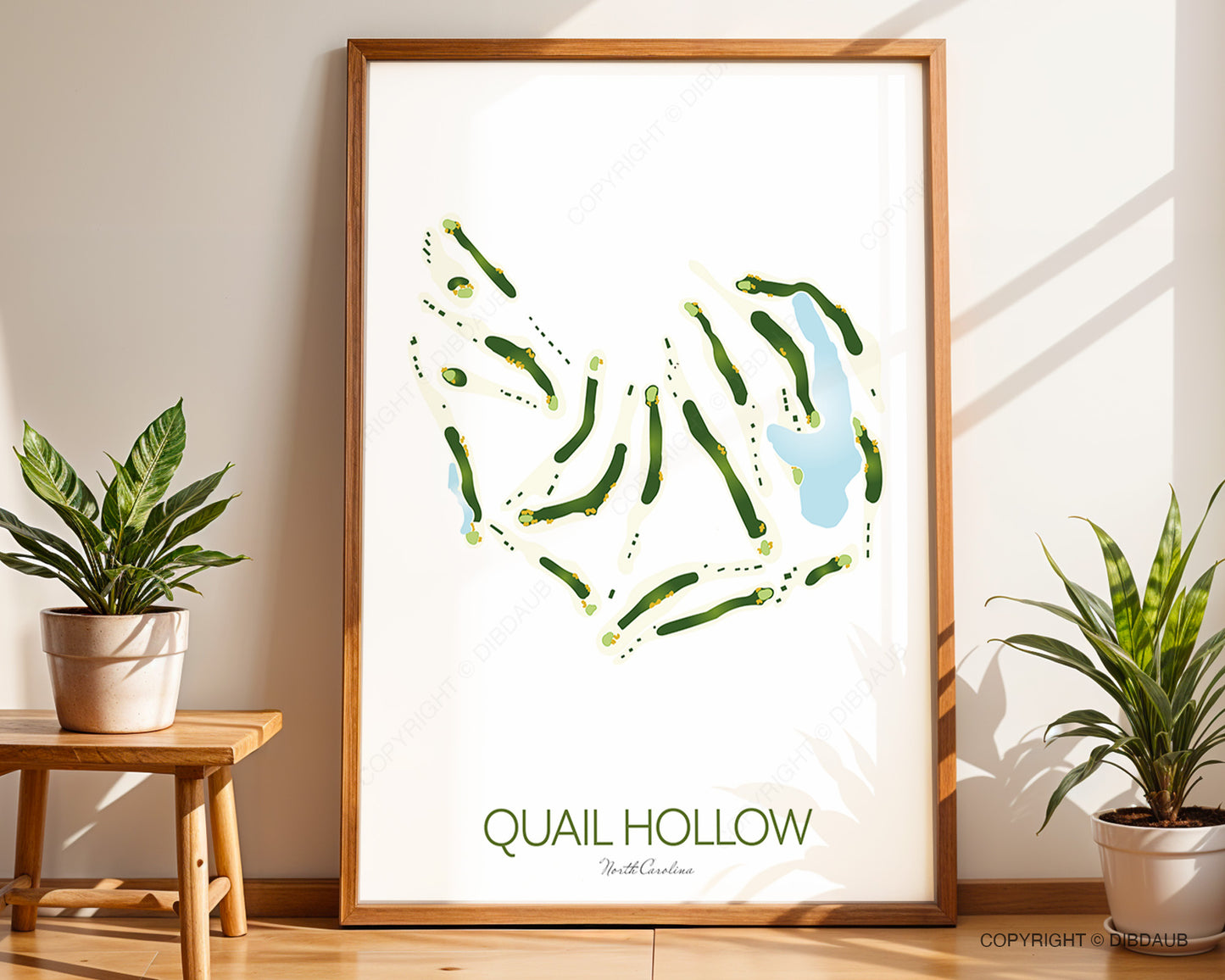Quail Hollow Golf Course Map Print