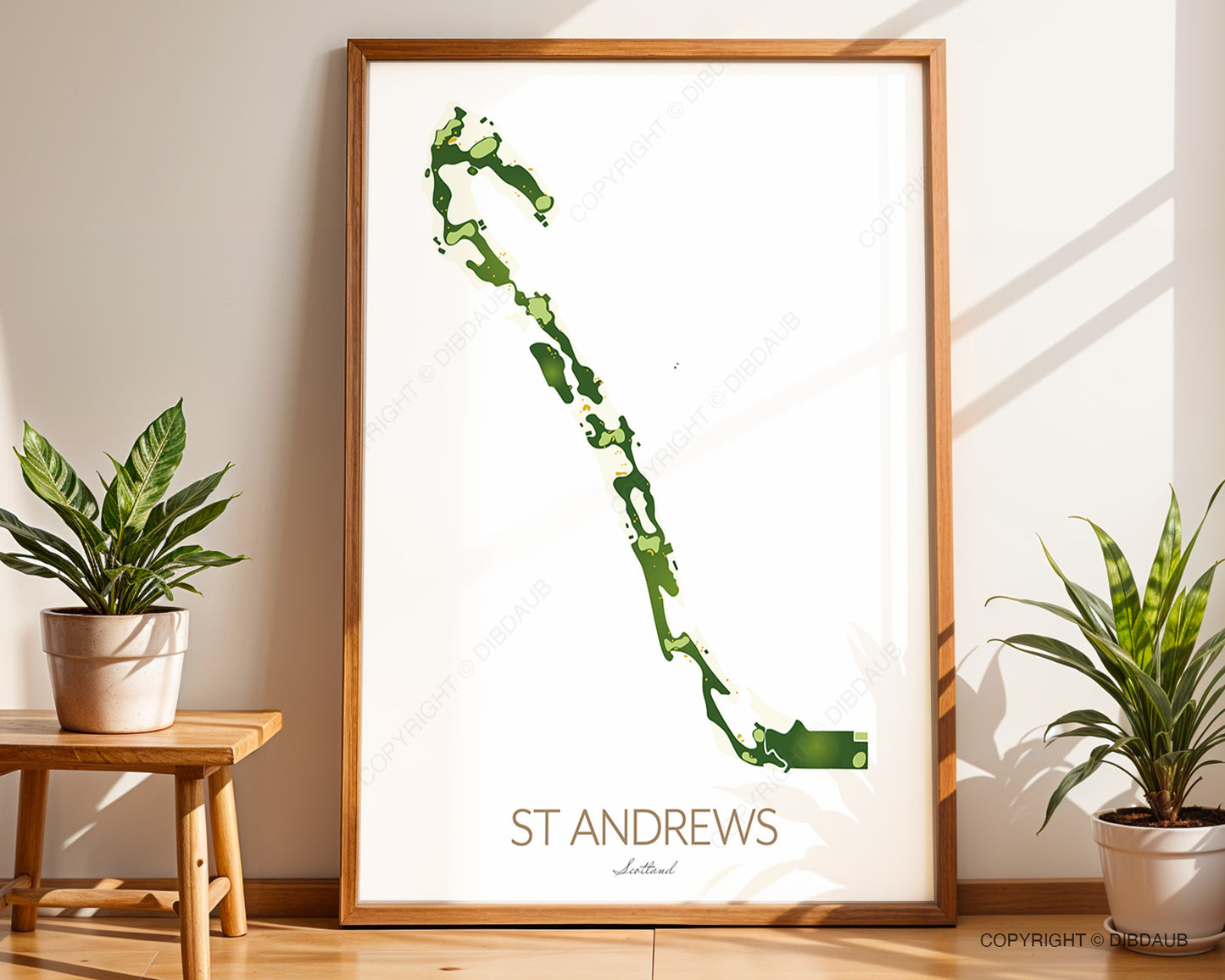 St Andrews Old Course Golf Map