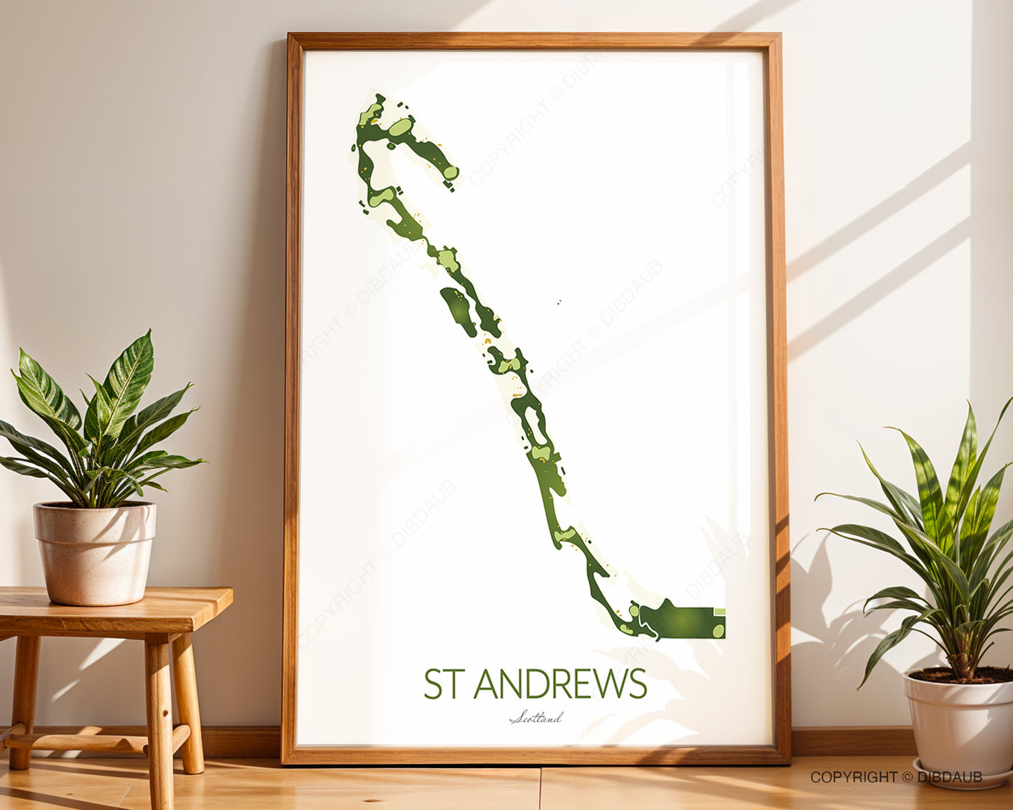 St Andrews Old Course Golf Map