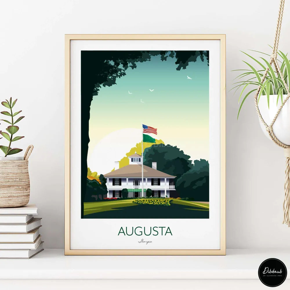 Living Room Golf Print Framed