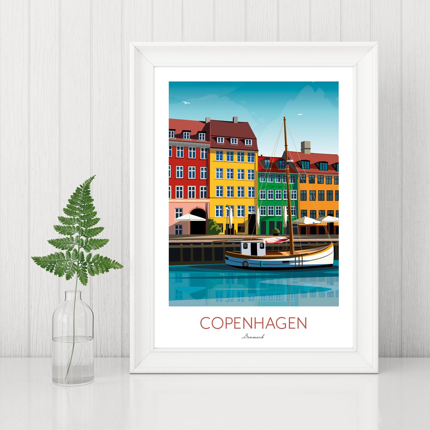 Copenhagen Print - Denmark - Nyhavn Harbour