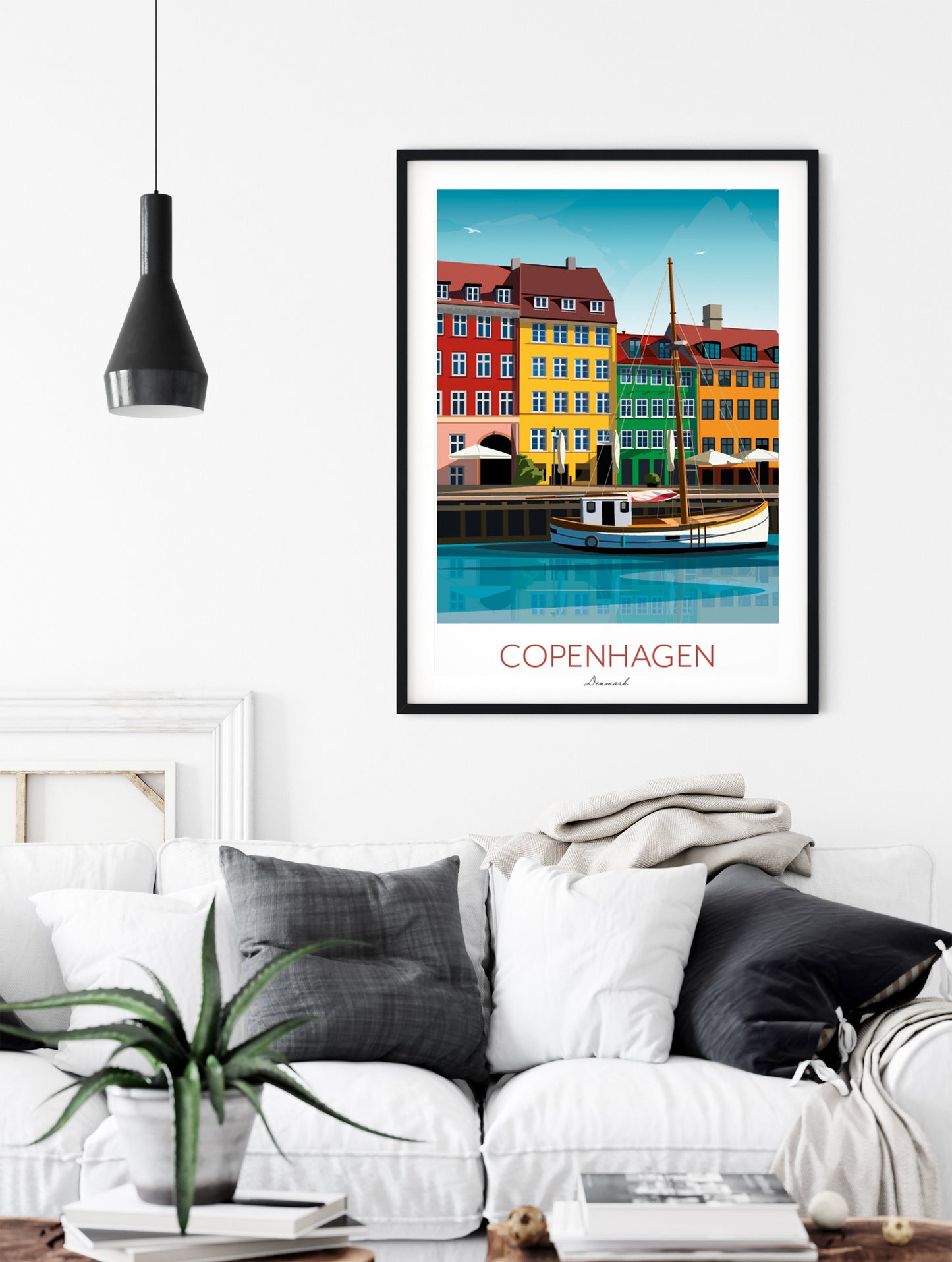 Copenhagen Print - Denmark - Nyhavn Harbour