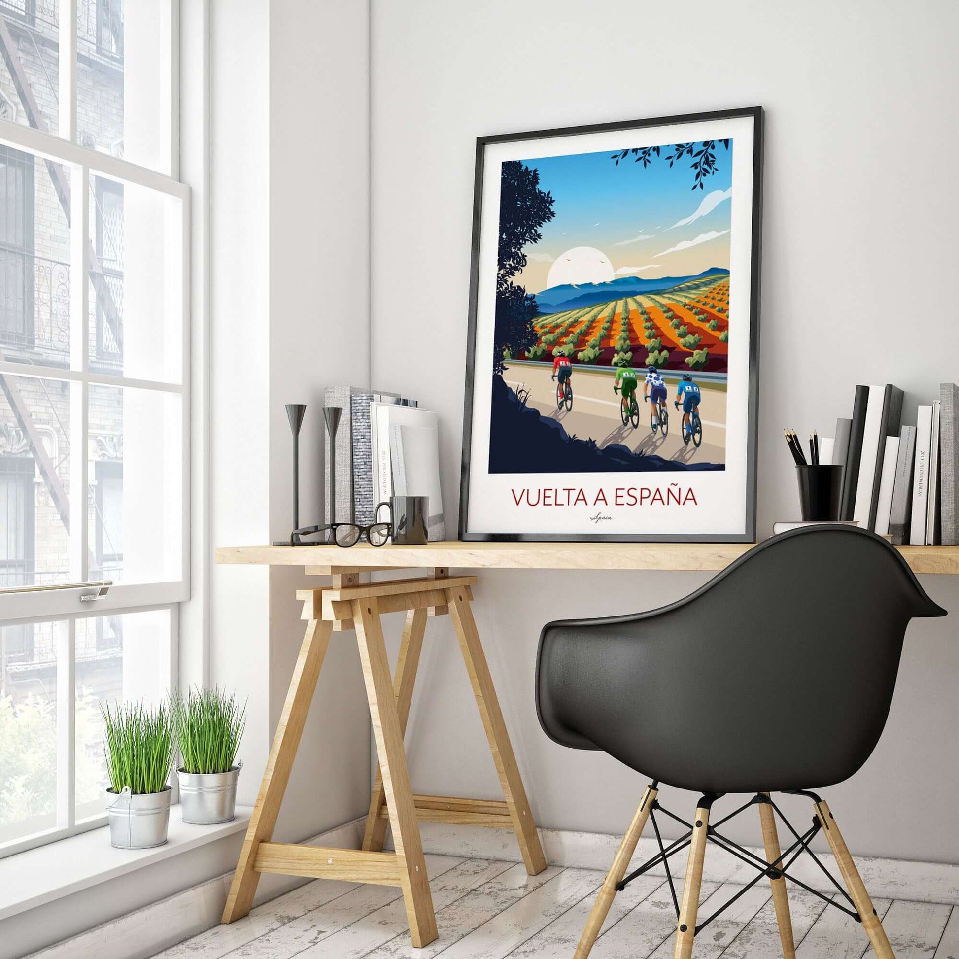 Vuelta a España Cycling Print, Spanish Cycling Poster.