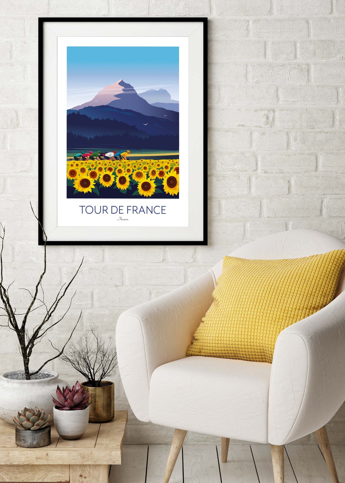 Tour De France print, cycling poster.