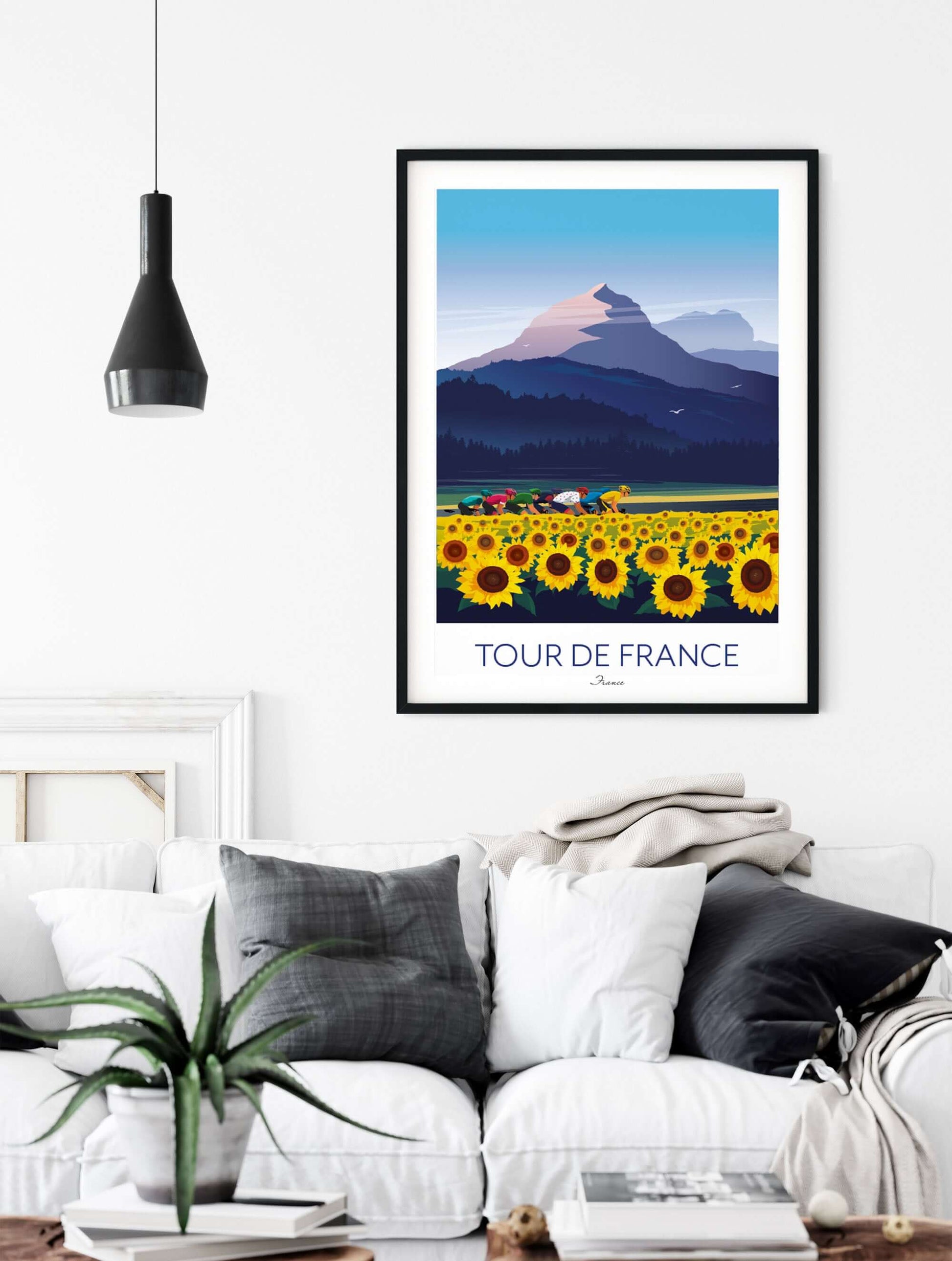 Tour De France print, cycling poster.