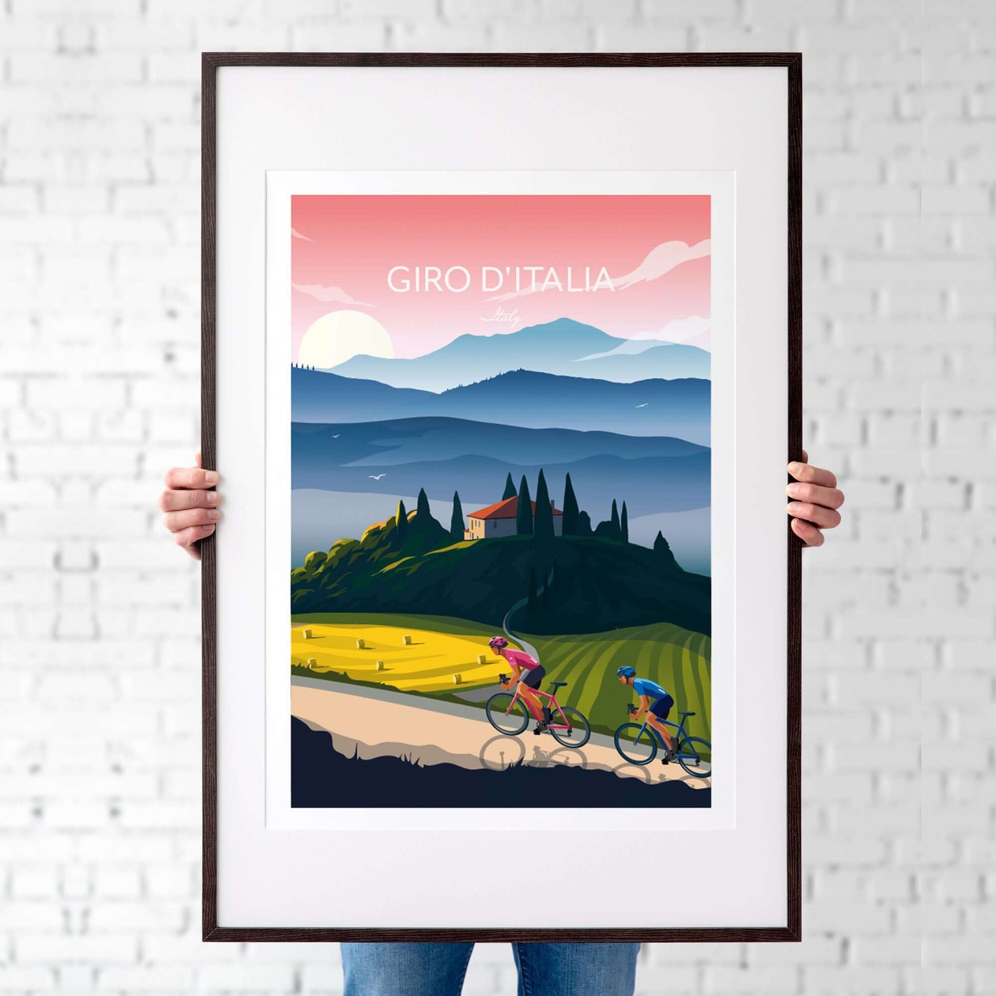 Cycling print of Giro d'Italia.