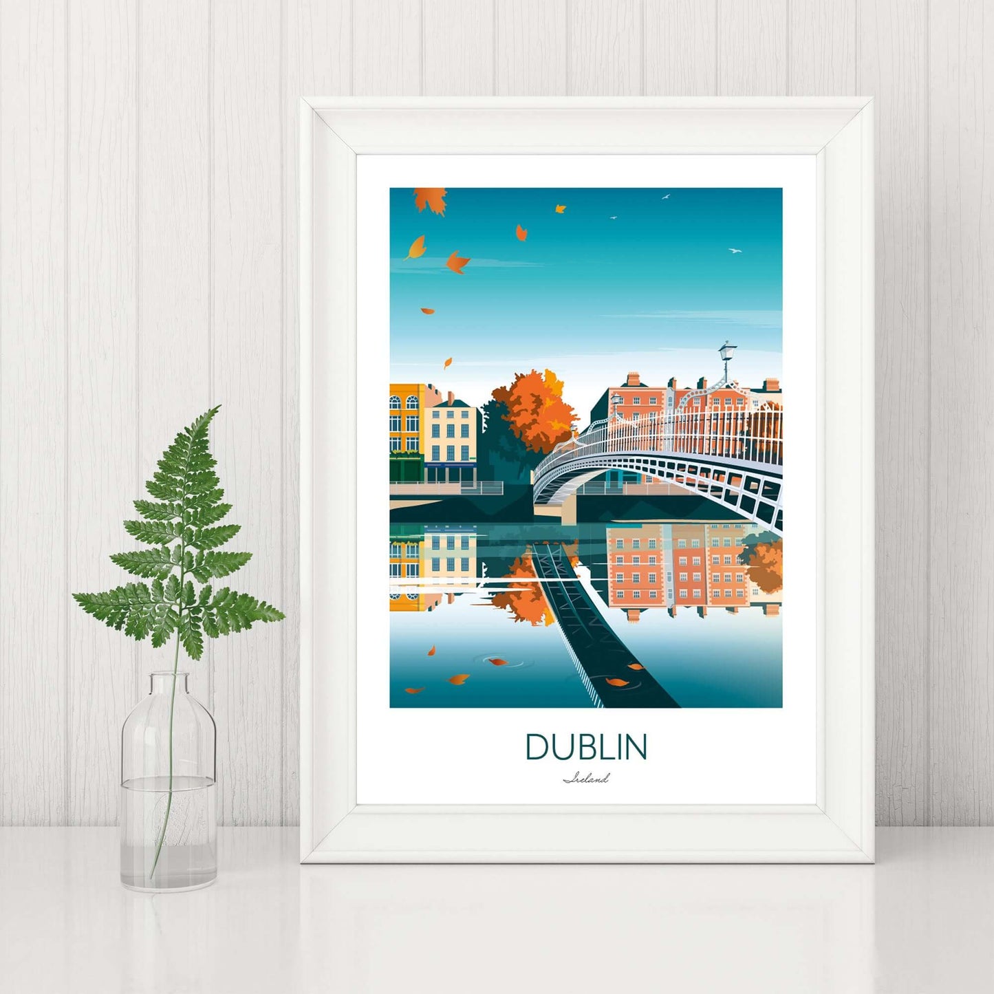 Ireland Print of Dublin City.