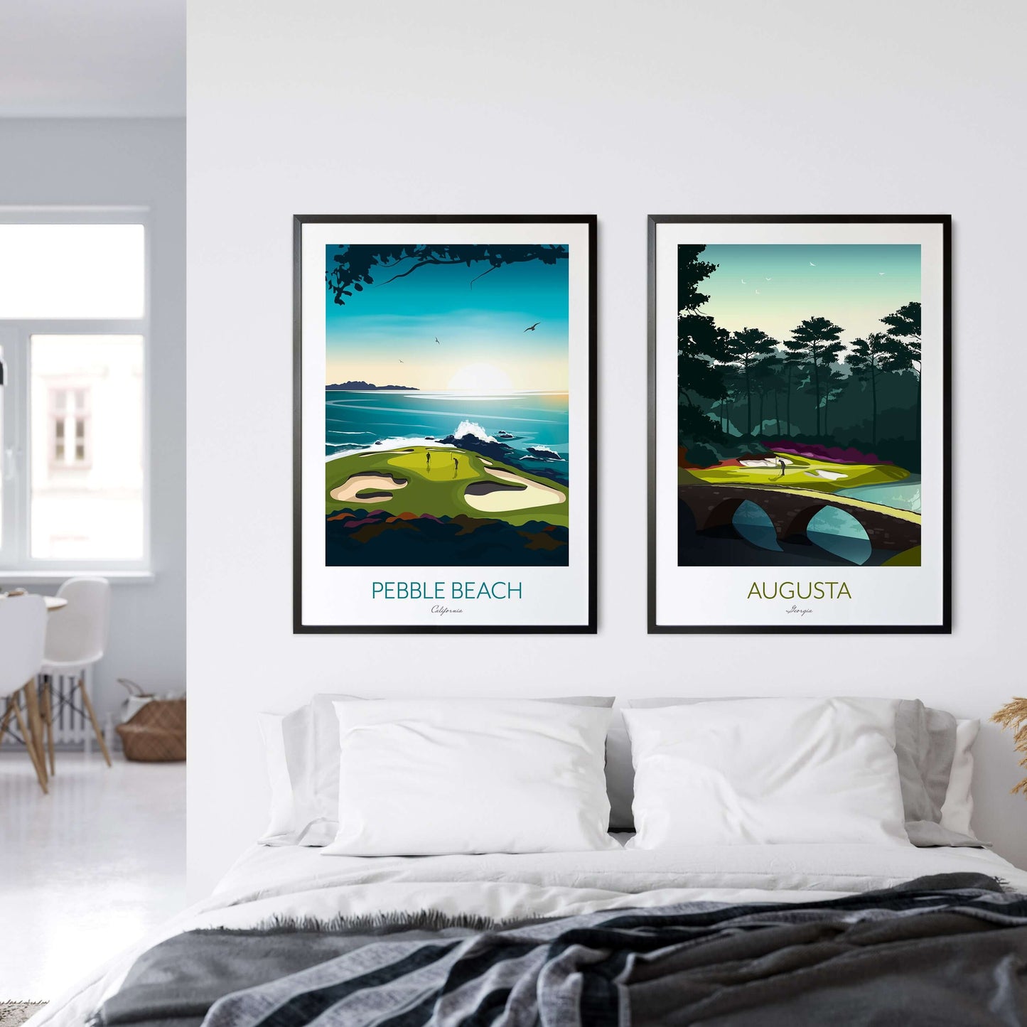 Golf Course Prints - Choose any 2 prints and SAVE 20% - Augusta, Pebble Beach, St Andrews, Sawgrass, Kiawah, Scottsdale