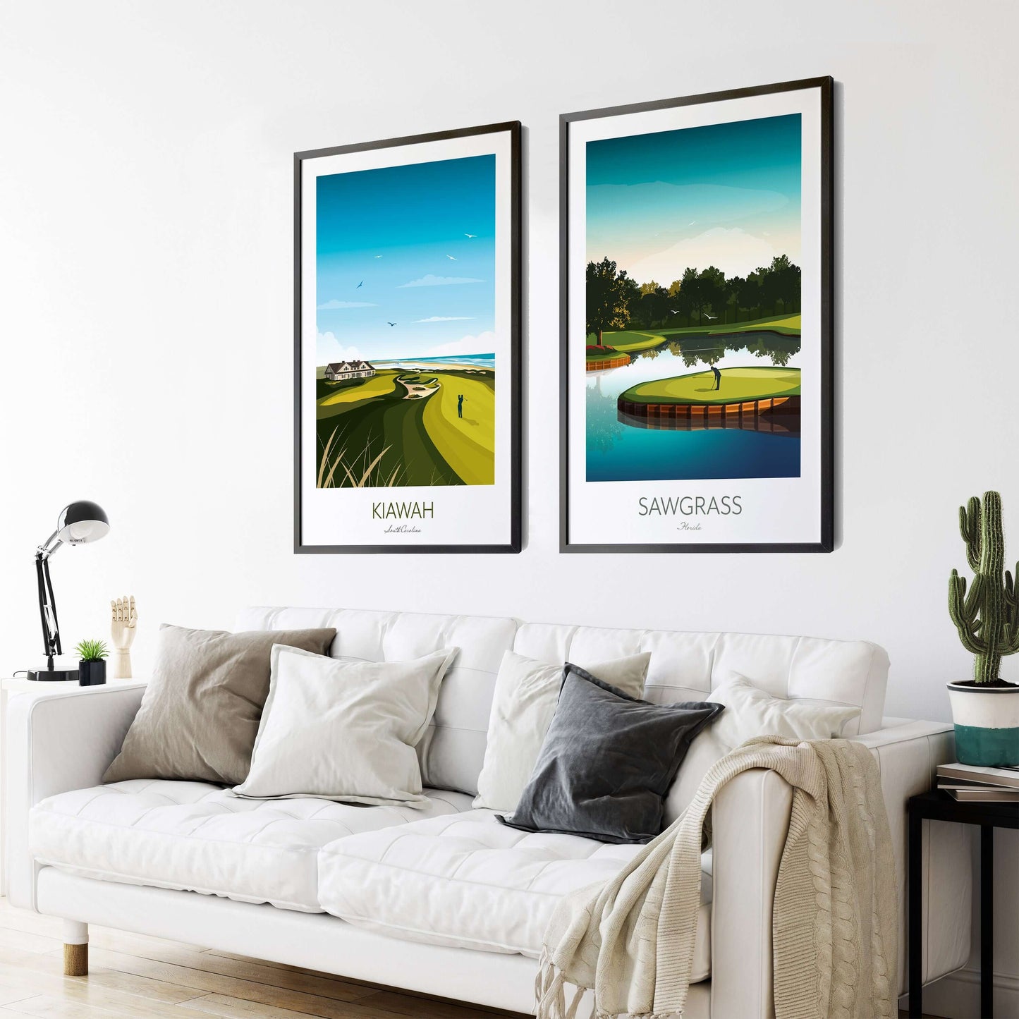 Golf Course Prints - Choose any 2 prints and SAVE 20% - Augusta, Pebble Beach, St Andrews, Sawgrass, Kiawah, Scottsdale