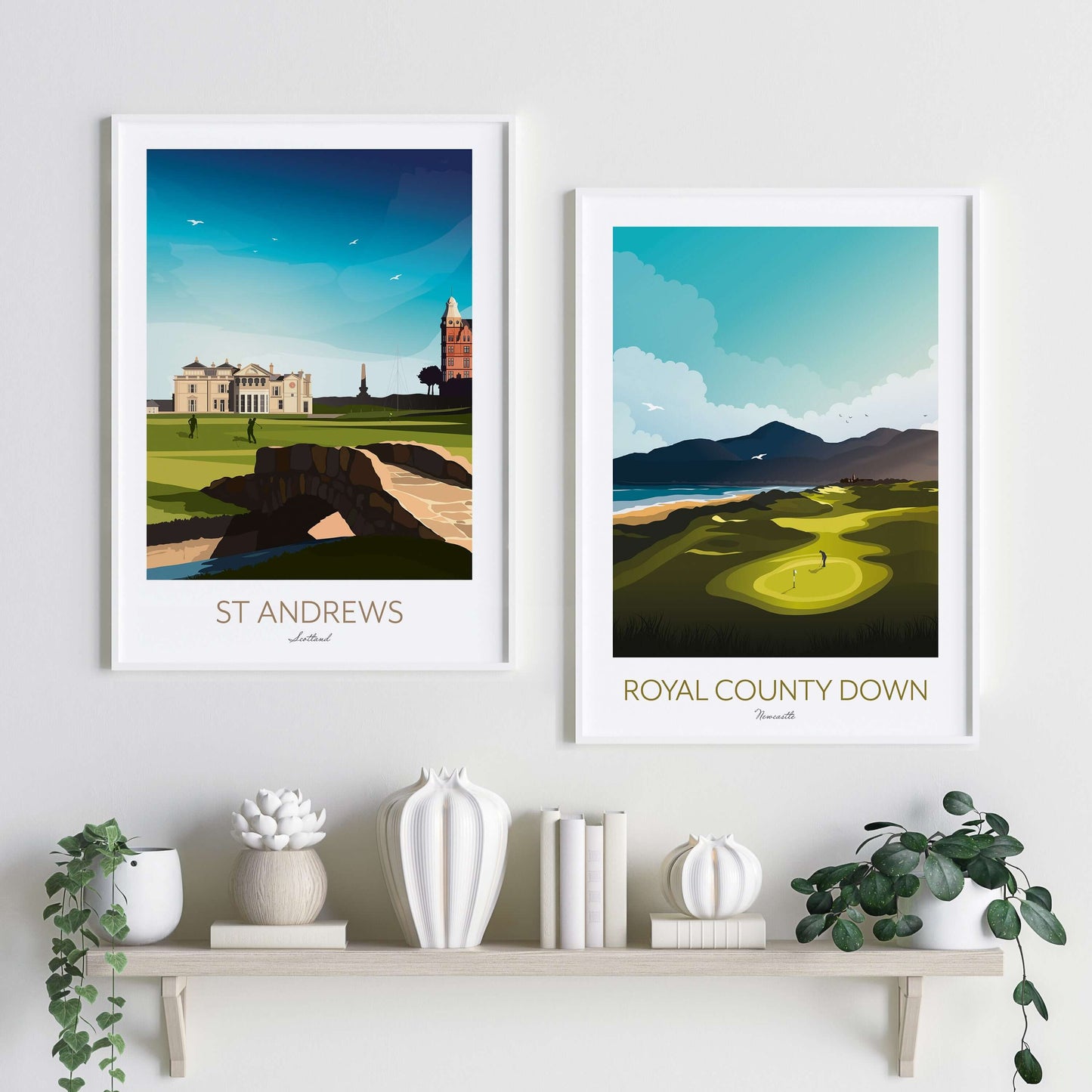 Golf Course Prints - Choose any 2 prints and SAVE 20% - Augusta, Pebble Beach, St Andrews, Sawgrass, Kiawah, Scottsdale