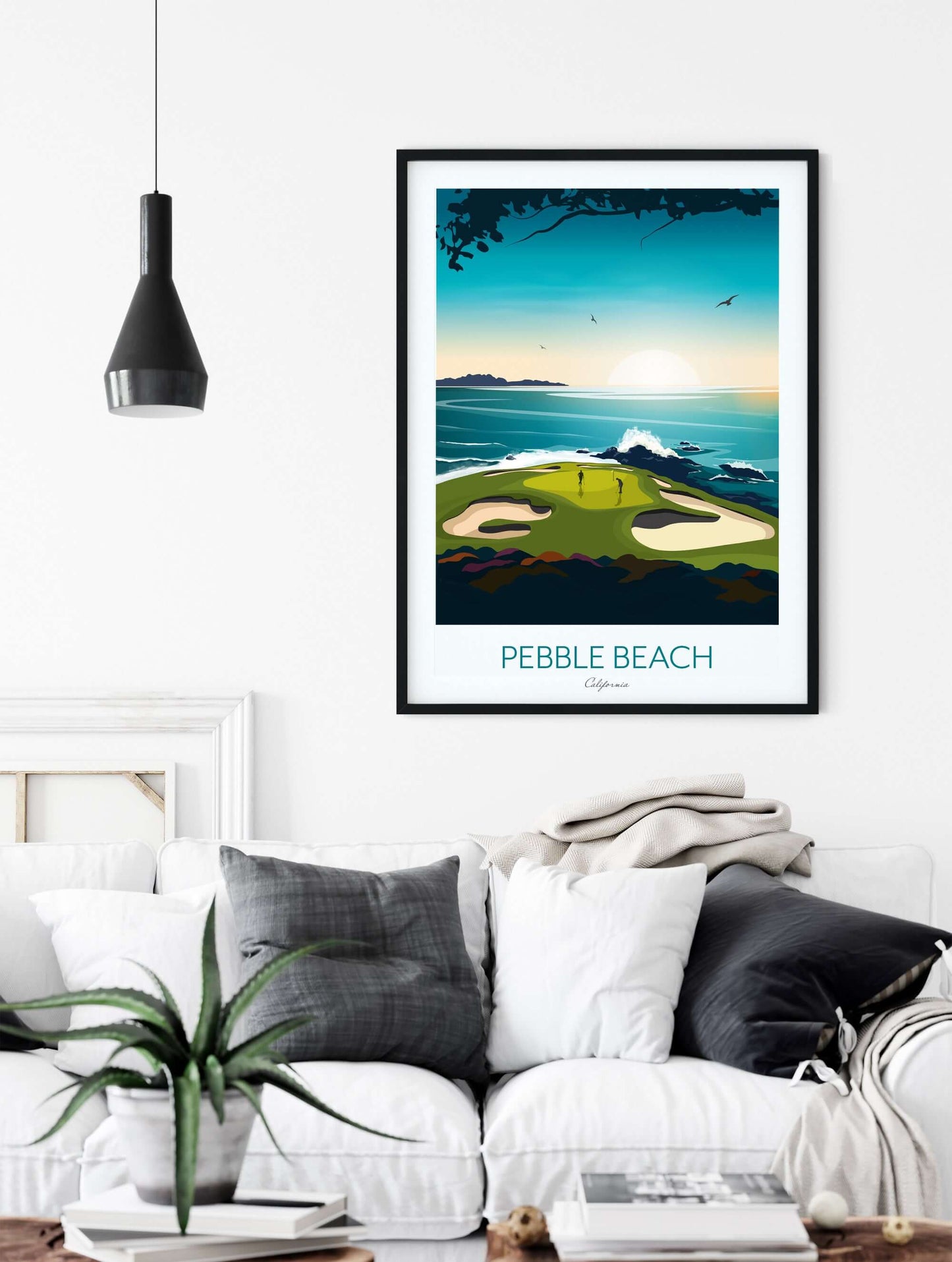 Pebble Beach California Golf Print