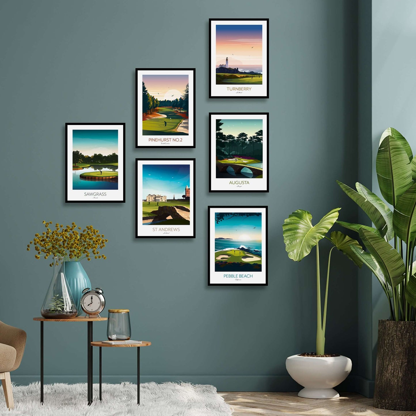 Golf wall art interior design ideas.