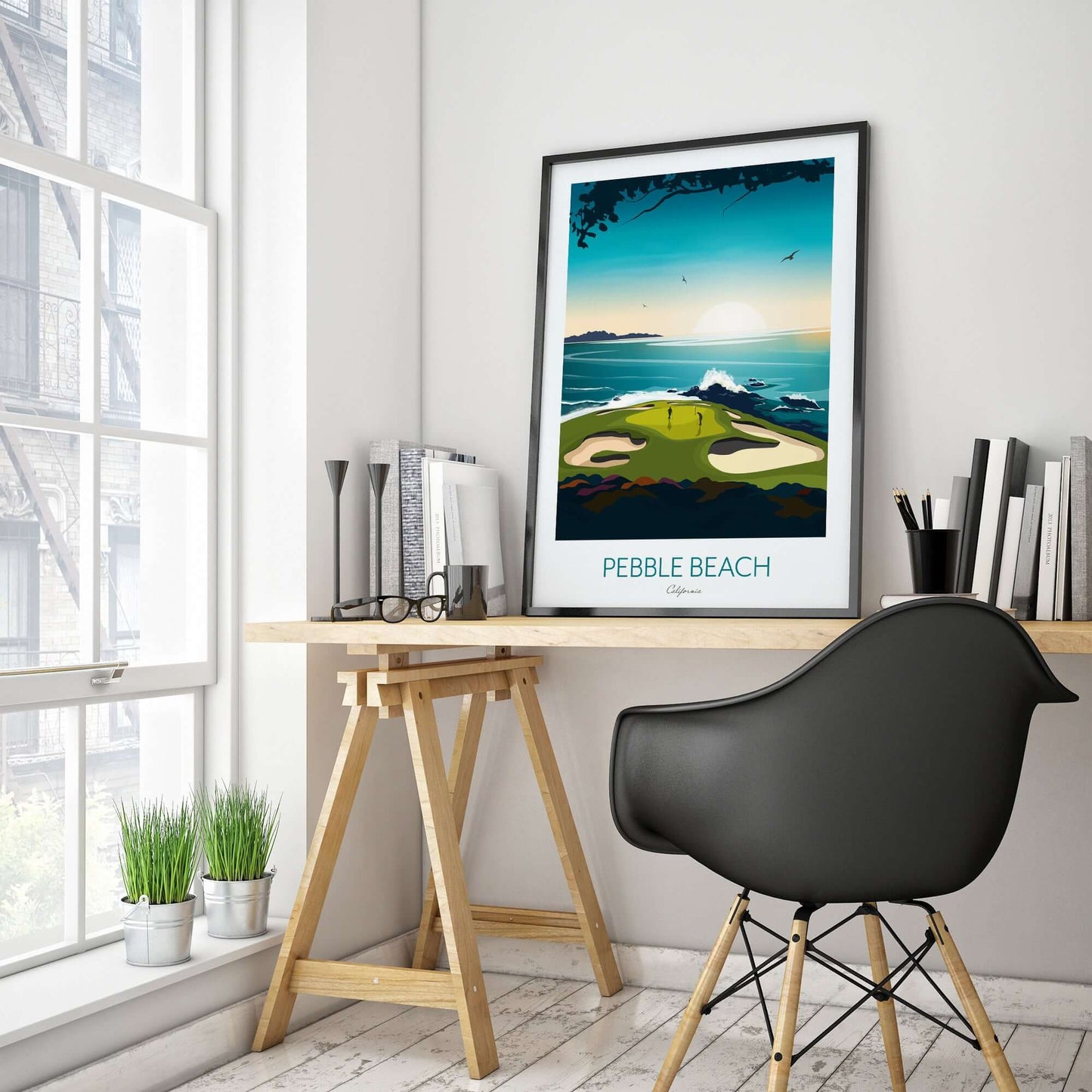 Pebble Beach California Golf Print