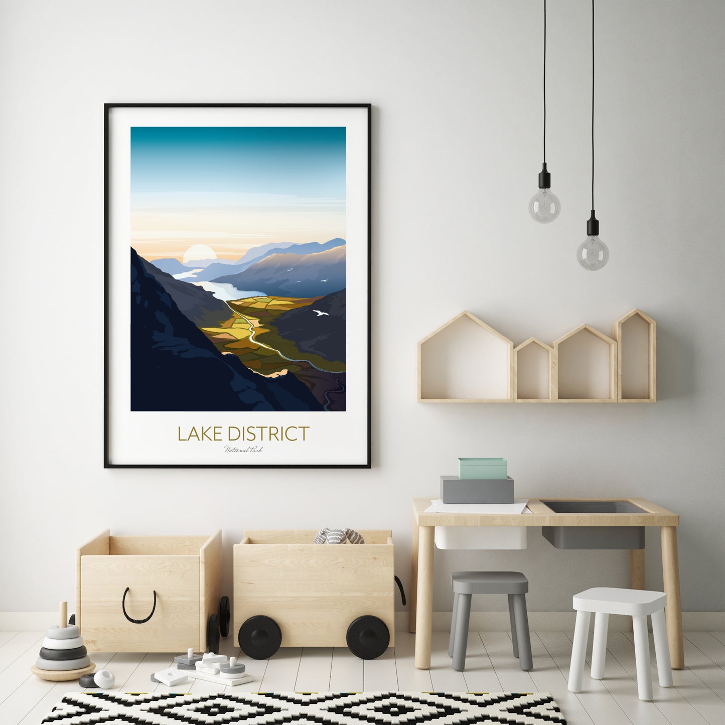Lake District Print Kids Room