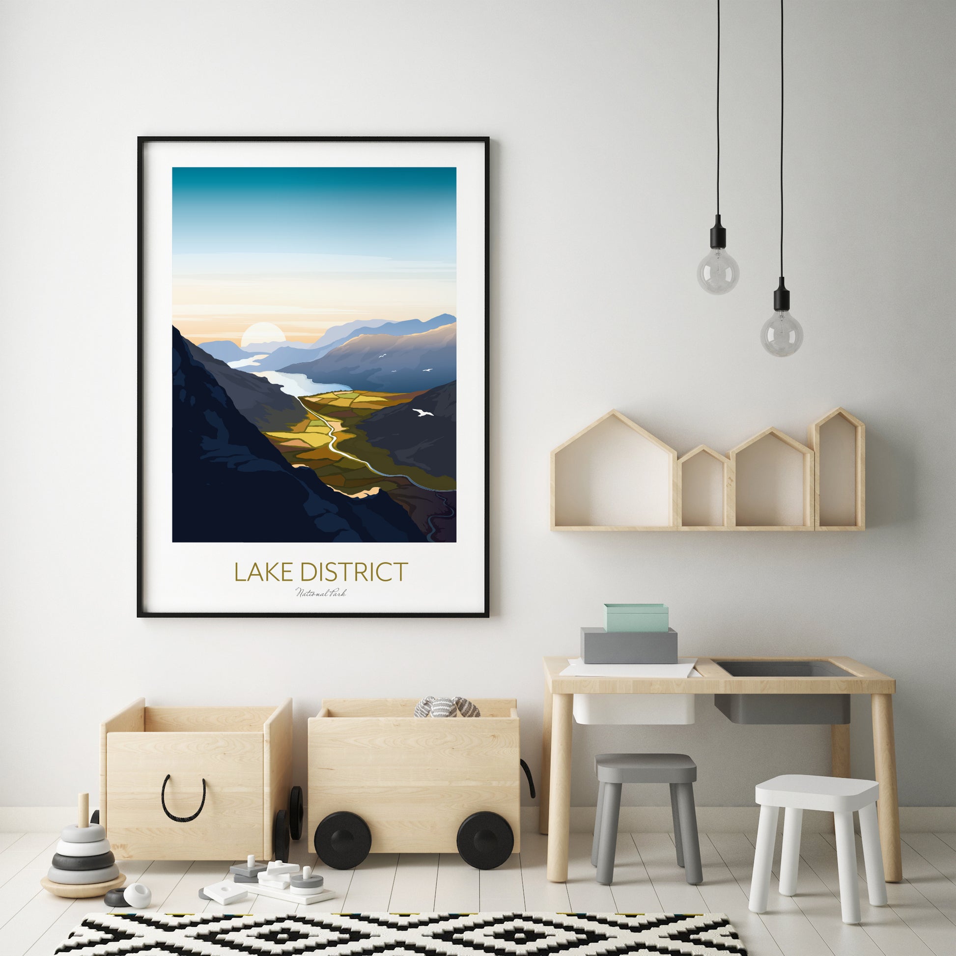 Lake District Print Kids Room