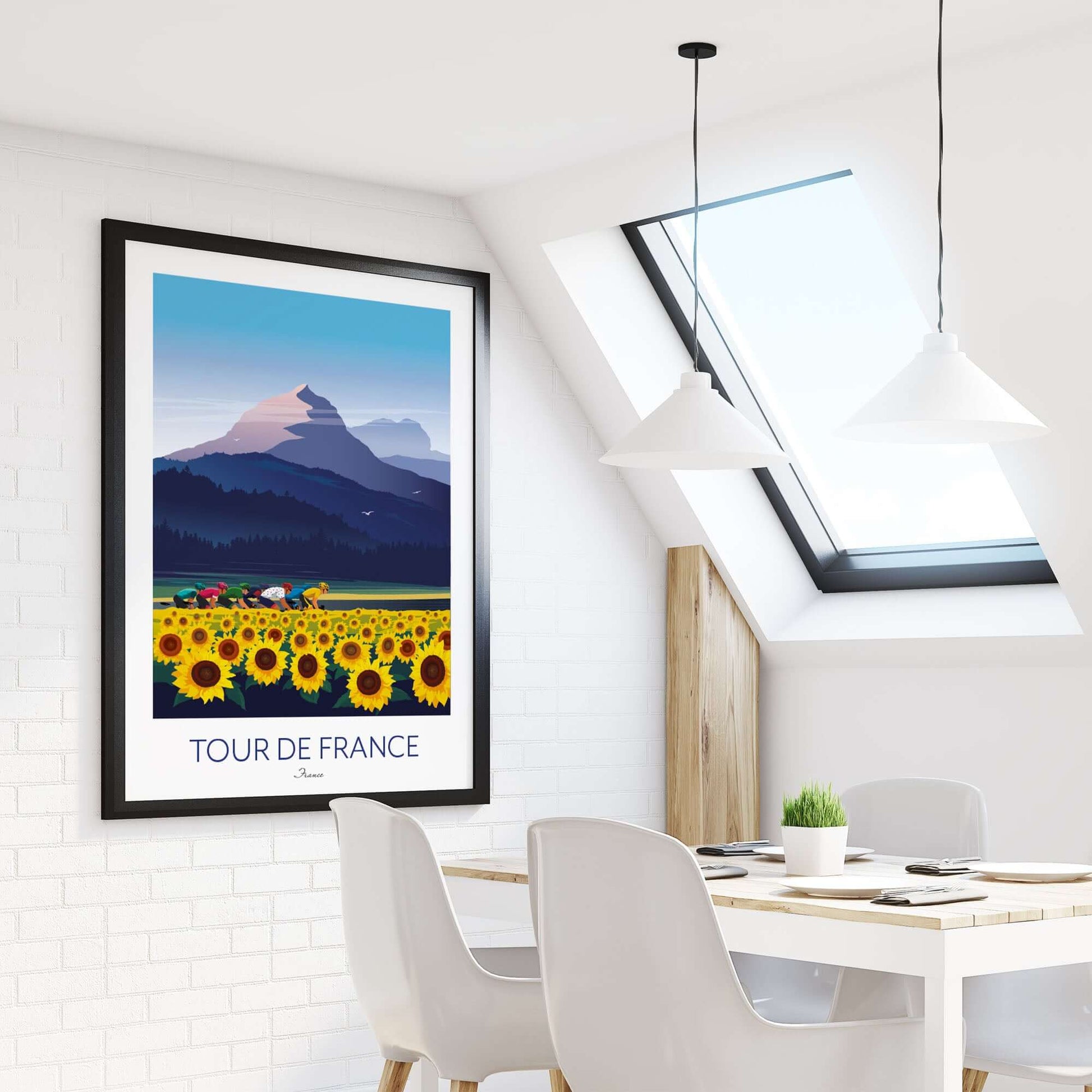 Tour De France print, cycling poster.