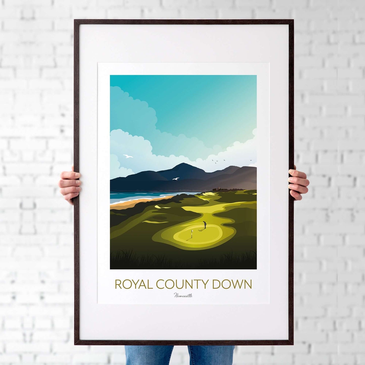 Golf Print of Royal County Down, Newcastle, Northern Ireland