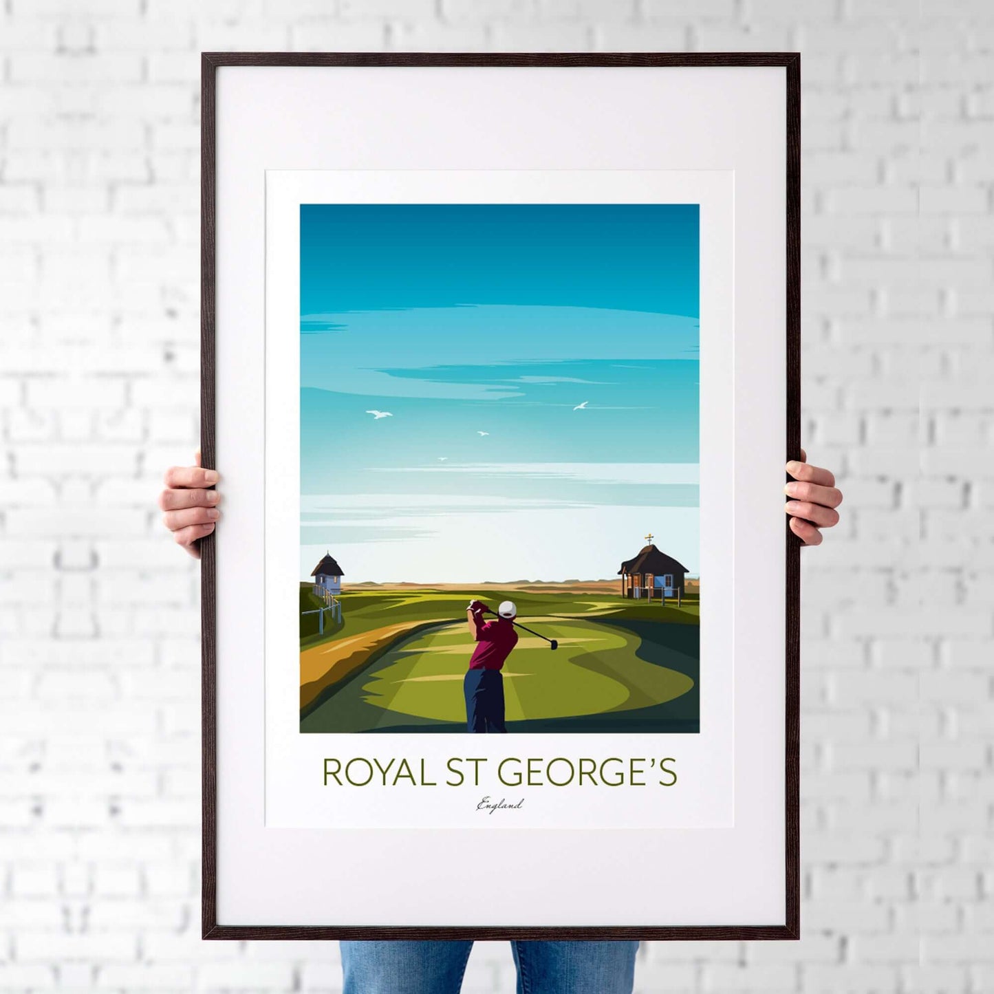 Royal St George's Golf Print Framed Wall Art