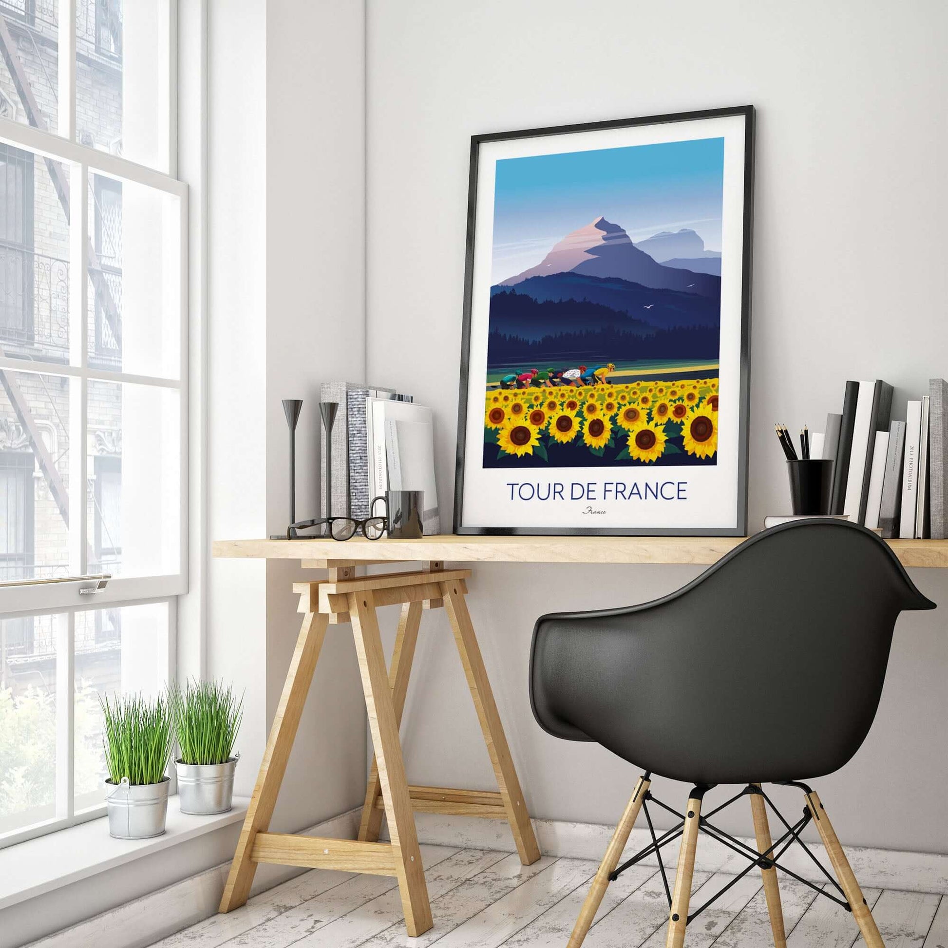 Tour De France print, cycling poster.