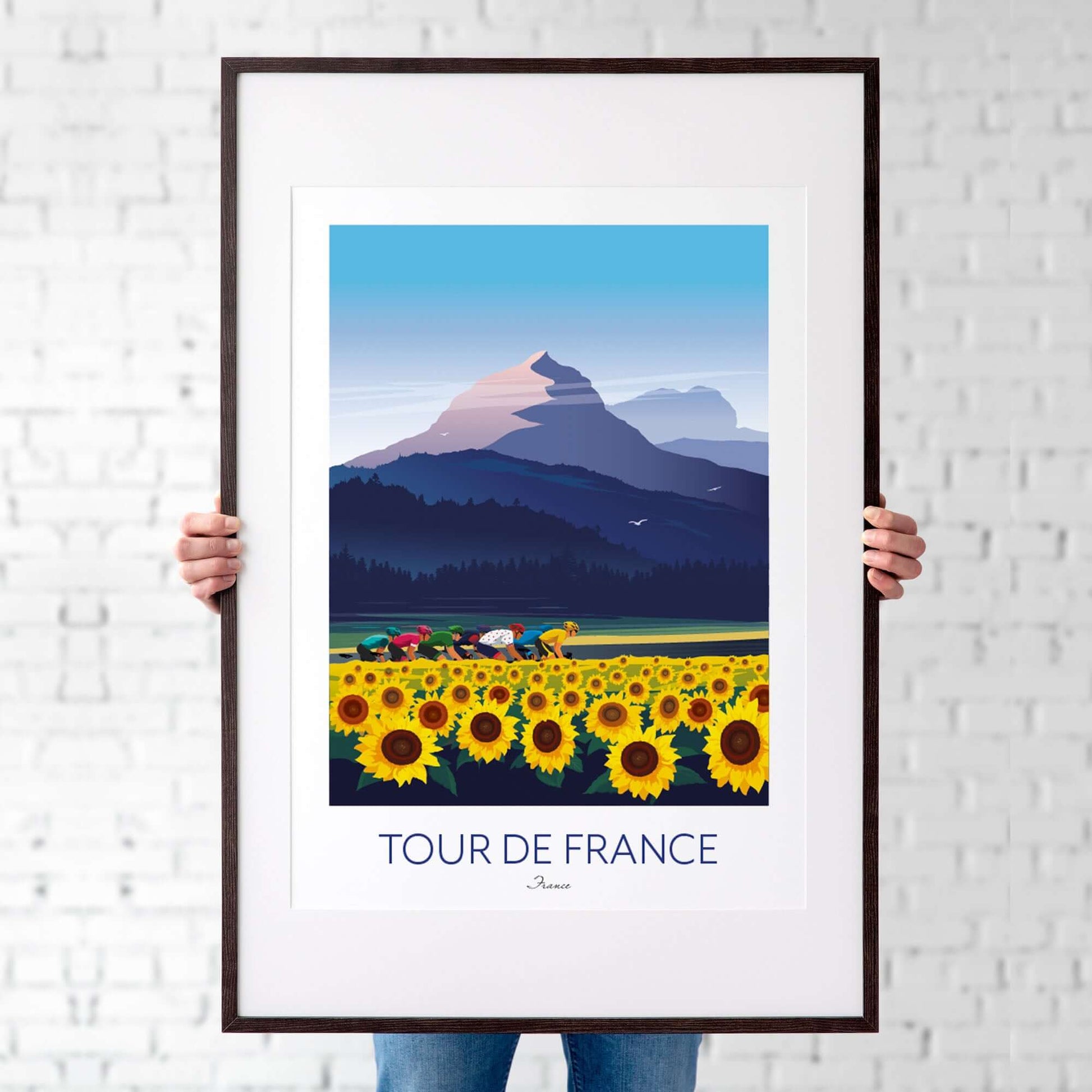 Tour De France print, cycling poster.