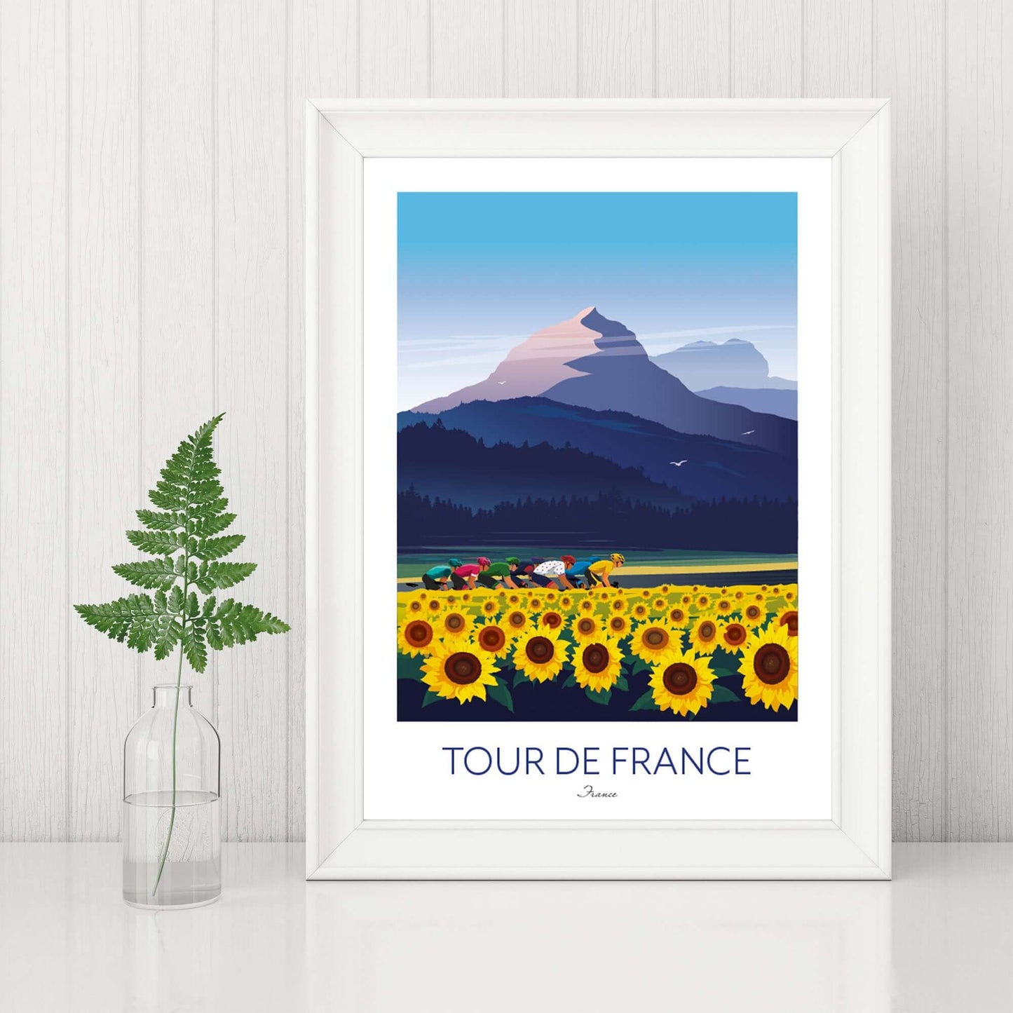 Tour De France print, cycling poster.