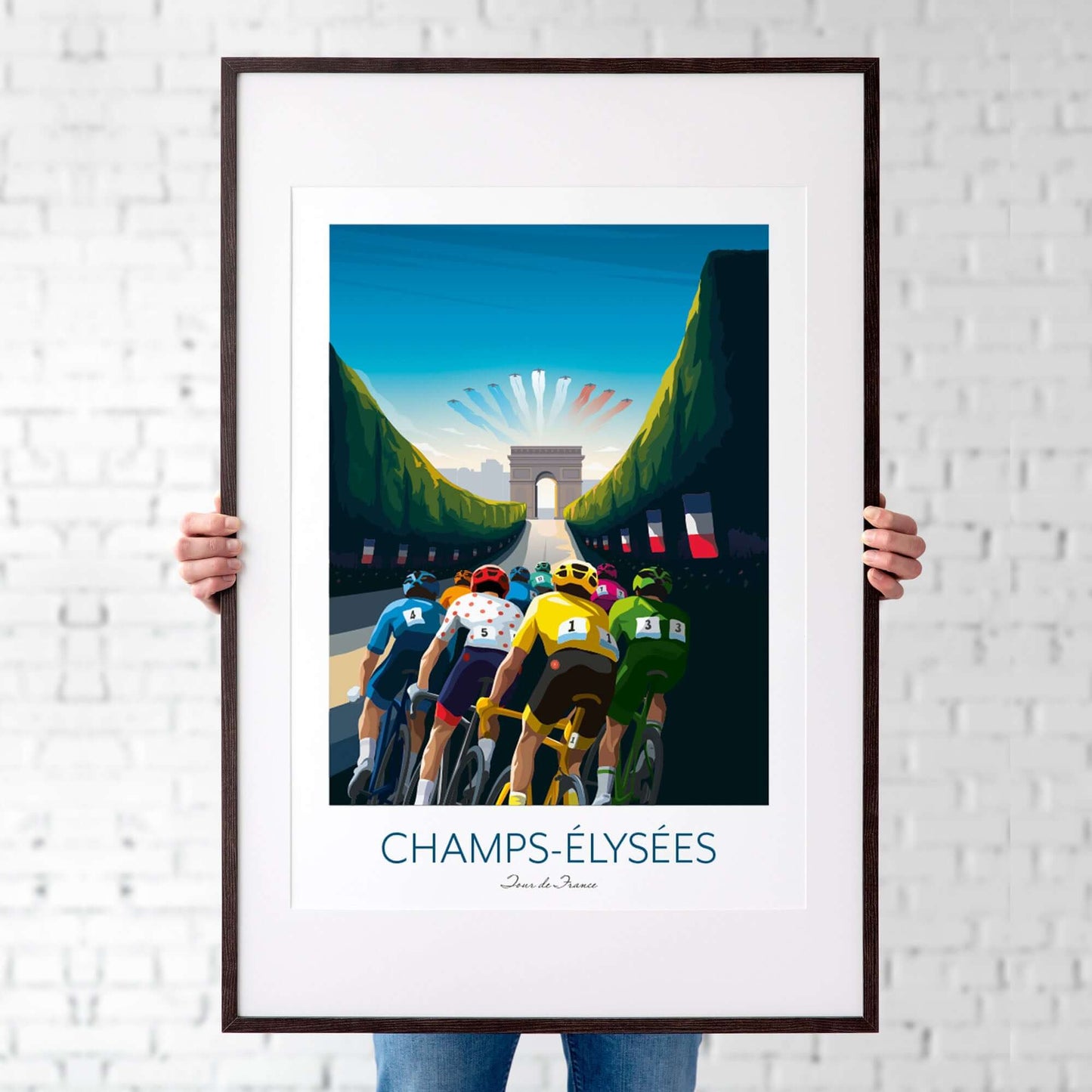 Tour De France Cycling Print,Champs-Élysées, Paris.