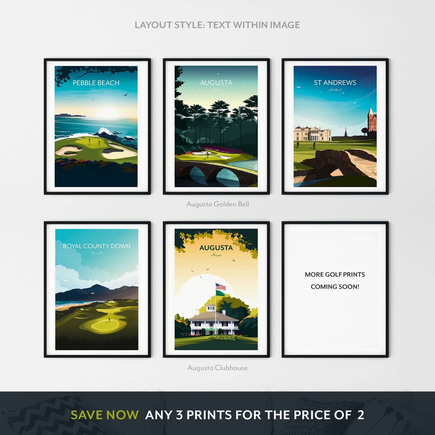 Augusta National Golf Clubhouse Print | The Masters Georgia