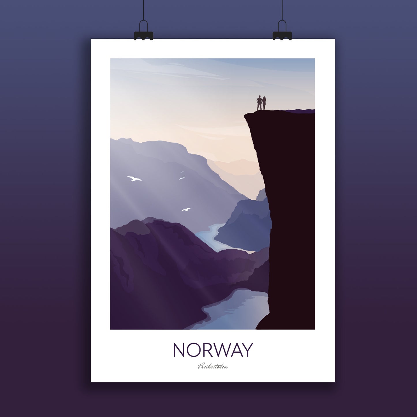 Norway Print Pulpit Rock Preikestolen