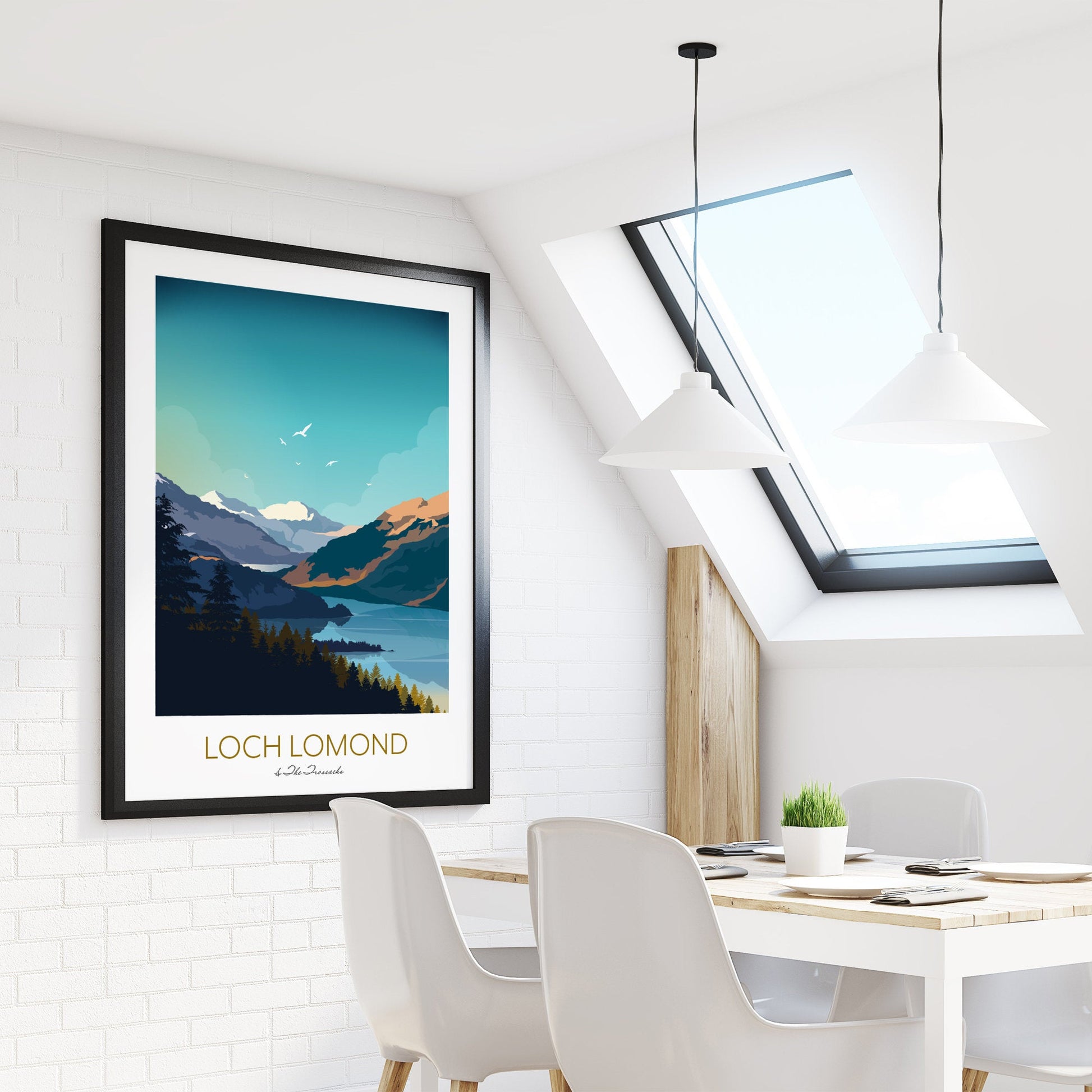 Loch Lomond Wall Art Print in Kitchen