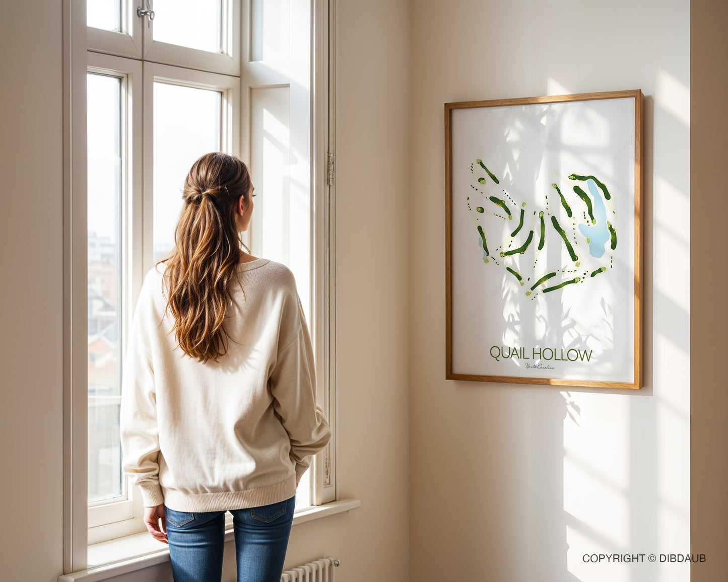 Quail Hollow Golf Course Map Print