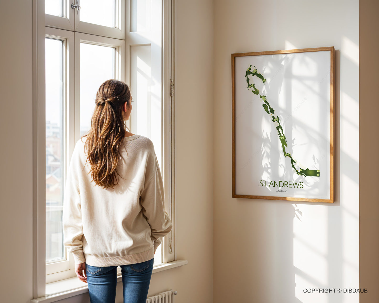 St Andrews Old Course Golf Map