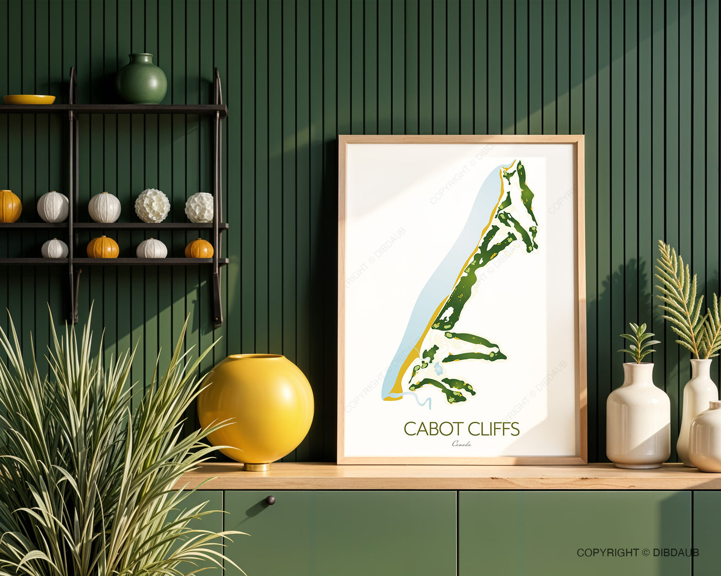 Cabot Cliffs Golf Course Map Print - Inverness, Canada
