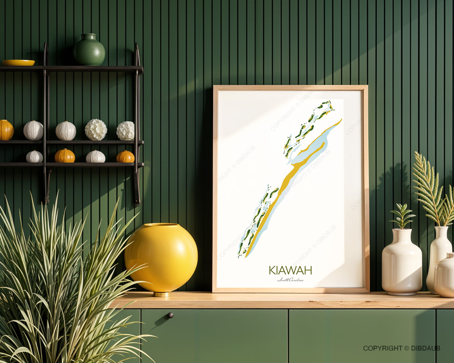 Kiawah Ocean Course Golf Course Map Print, South Carolina