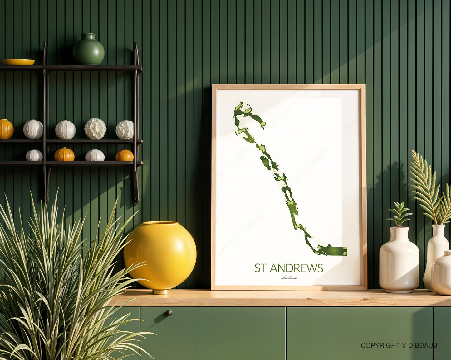 St Andrews Old Course Golf Map