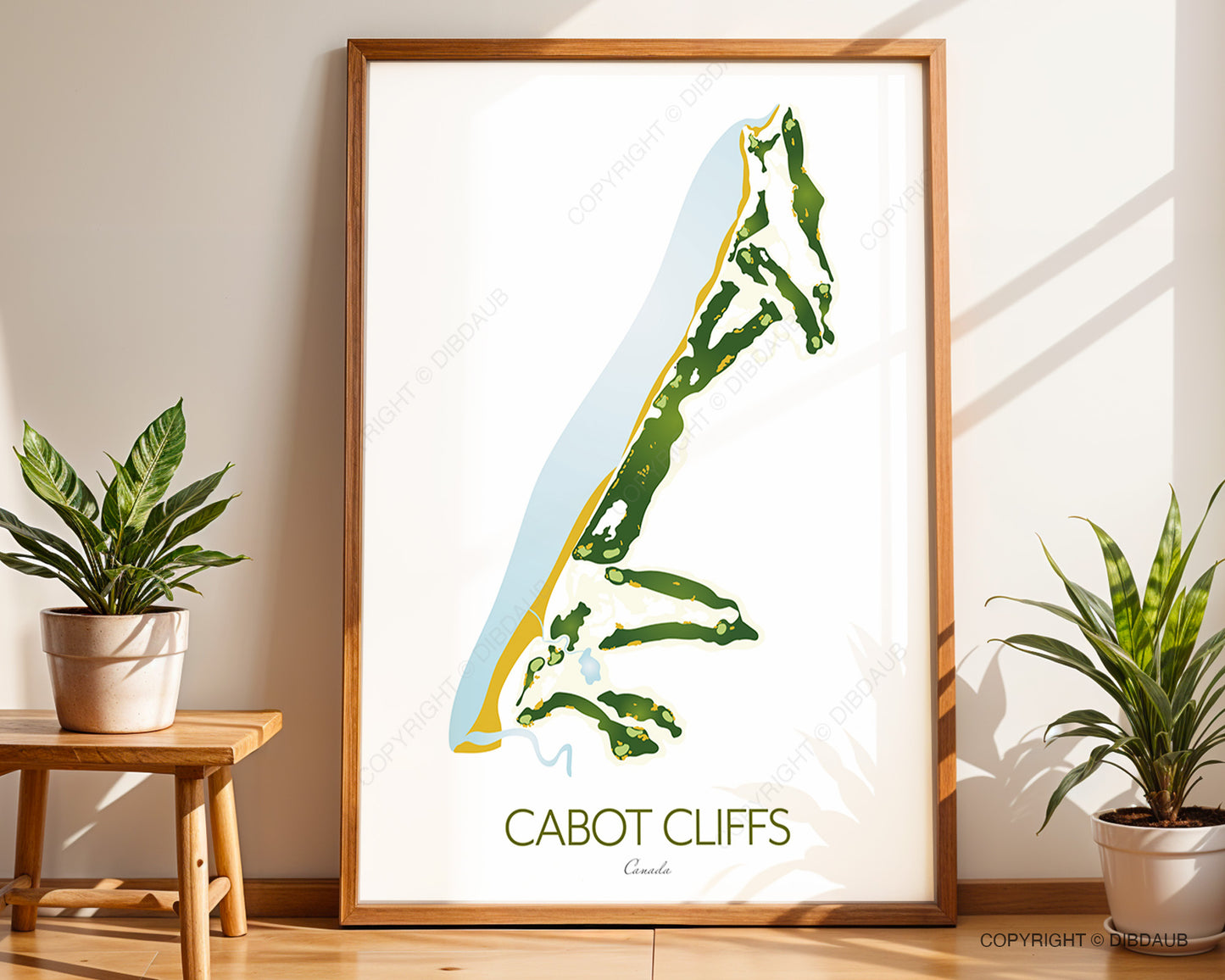 Cabot Cliffs Golf Course Map Print - Inverness, Canada