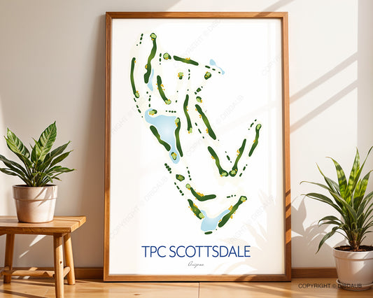 TPC Scottsdale Golf Course Map Print